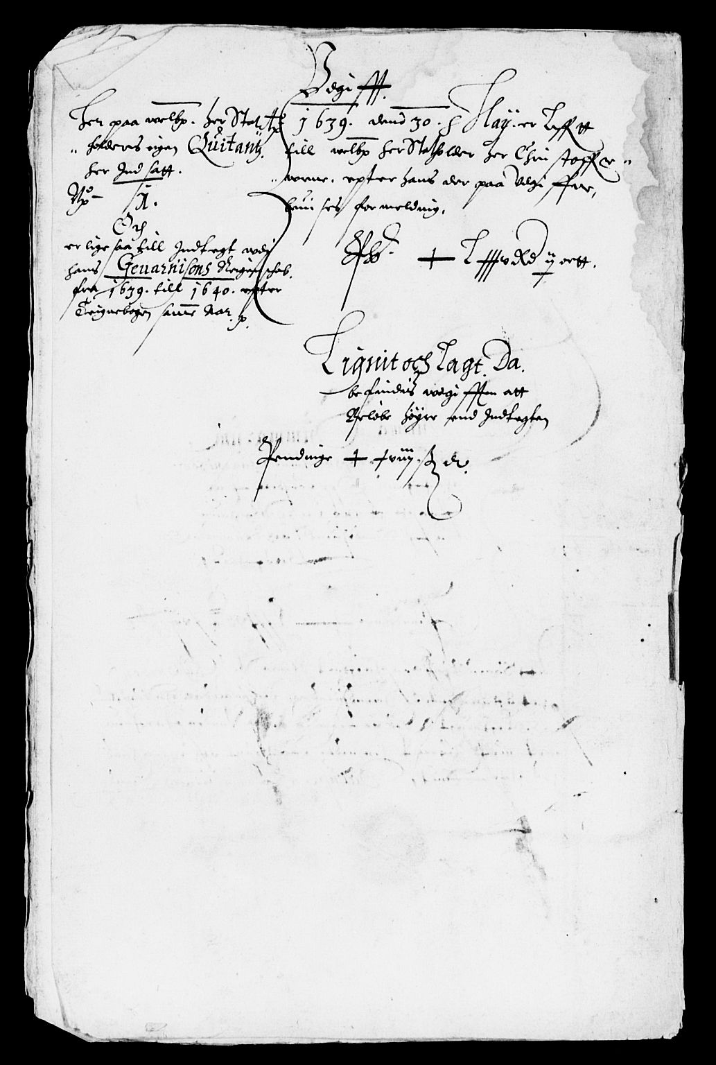 Rentekammeret inntil 1814, Reviderte regnskaper, Lensregnskaper, AV/RA-EA-5023/R/Rb/Rbn/L0002: Numedal og Sandsvær len, 1638-1643