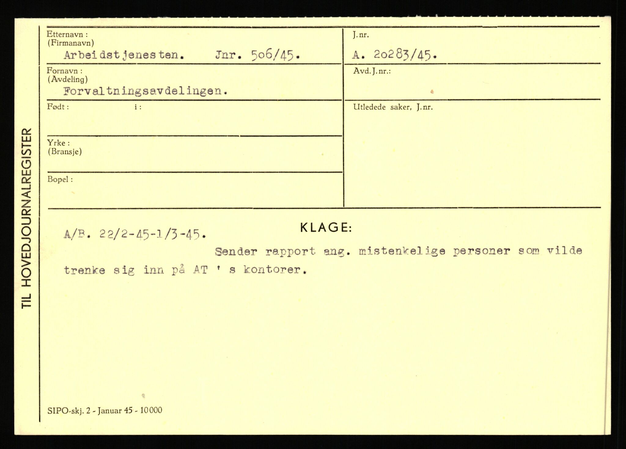 Statspolitiet - Hovedkontoret / Osloavdelingen, AV/RA-S-1329/C/Ca/L0001: Aabakken - Armann, 1943-1945, s. 5258