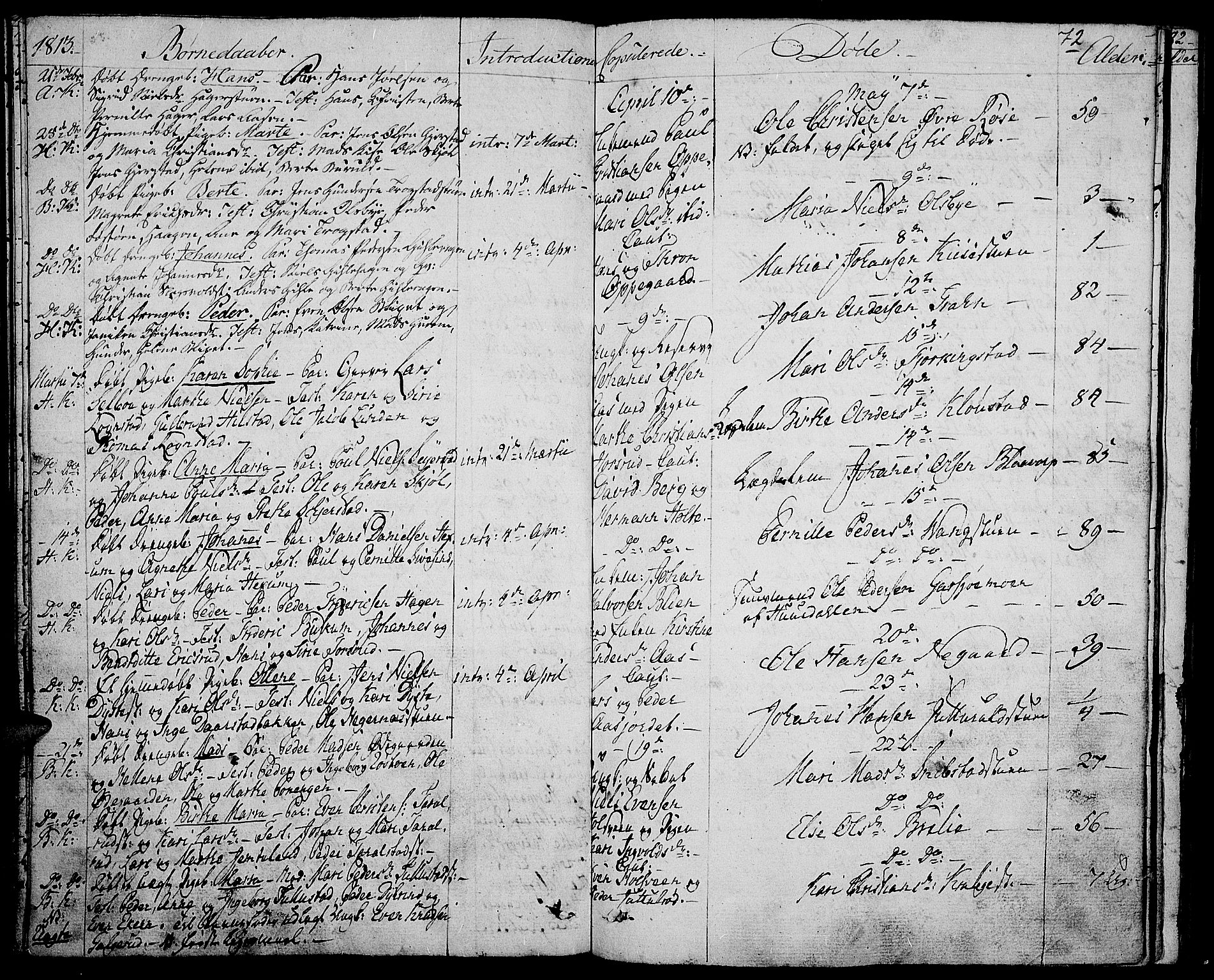 Toten prestekontor, AV/SAH-PREST-102/H/Ha/Haa/L0008: Ministerialbok nr. 8, 1809-1814, s. 72