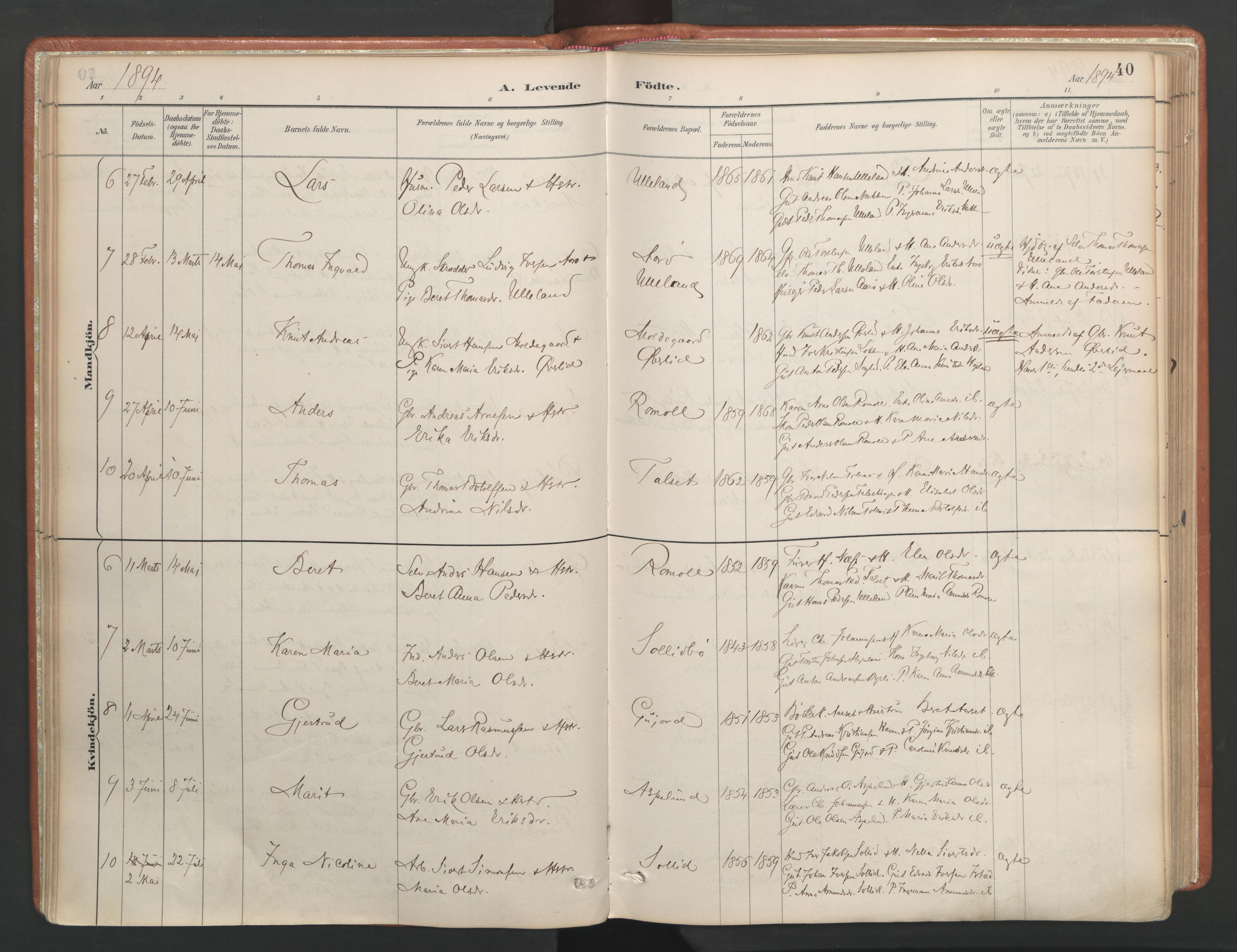 Ministerialprotokoller, klokkerbøker og fødselsregistre - Møre og Romsdal, AV/SAT-A-1454/557/L0682: Ministerialbok nr. 557A04, 1887-1970, s. 40