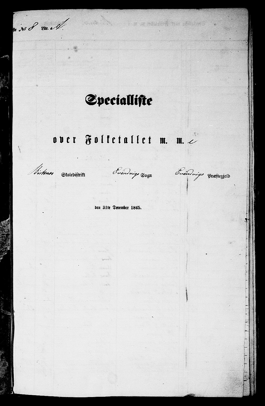 RA, Folketelling 1865 for 1411P Eivindvik prestegjeld, 1865, s. 101