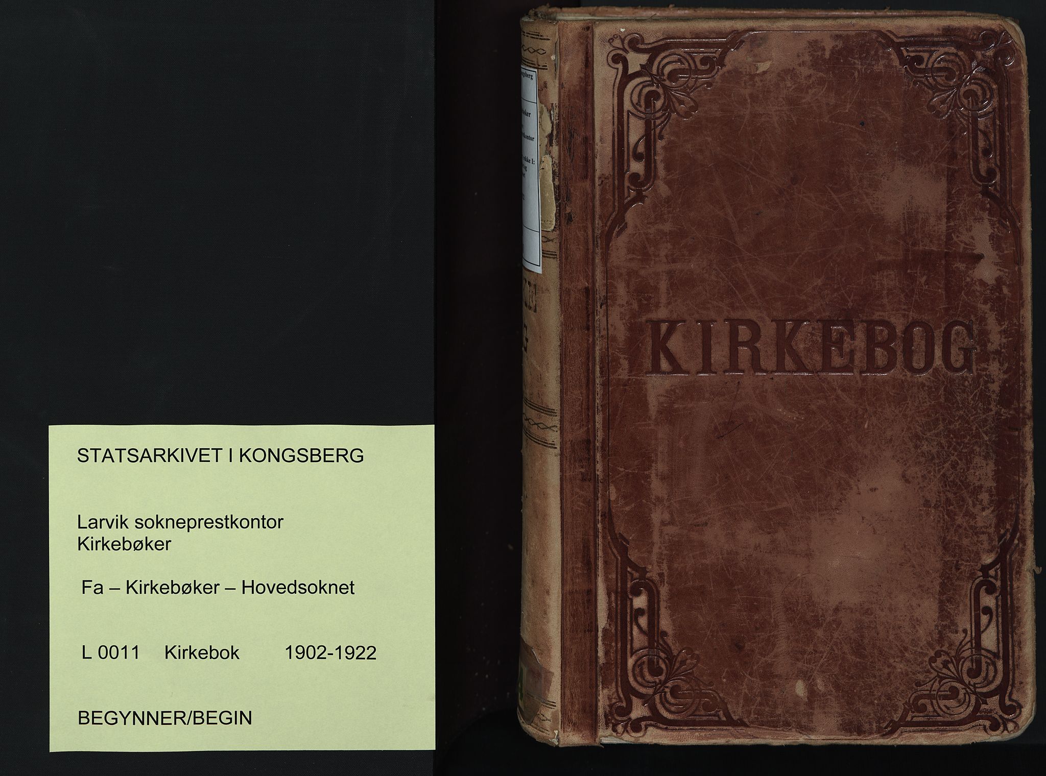 Larvik kirkebøker, SAKO/A-352/F/Fa/L0011: Ministerialbok nr. I 11, 1902-1922