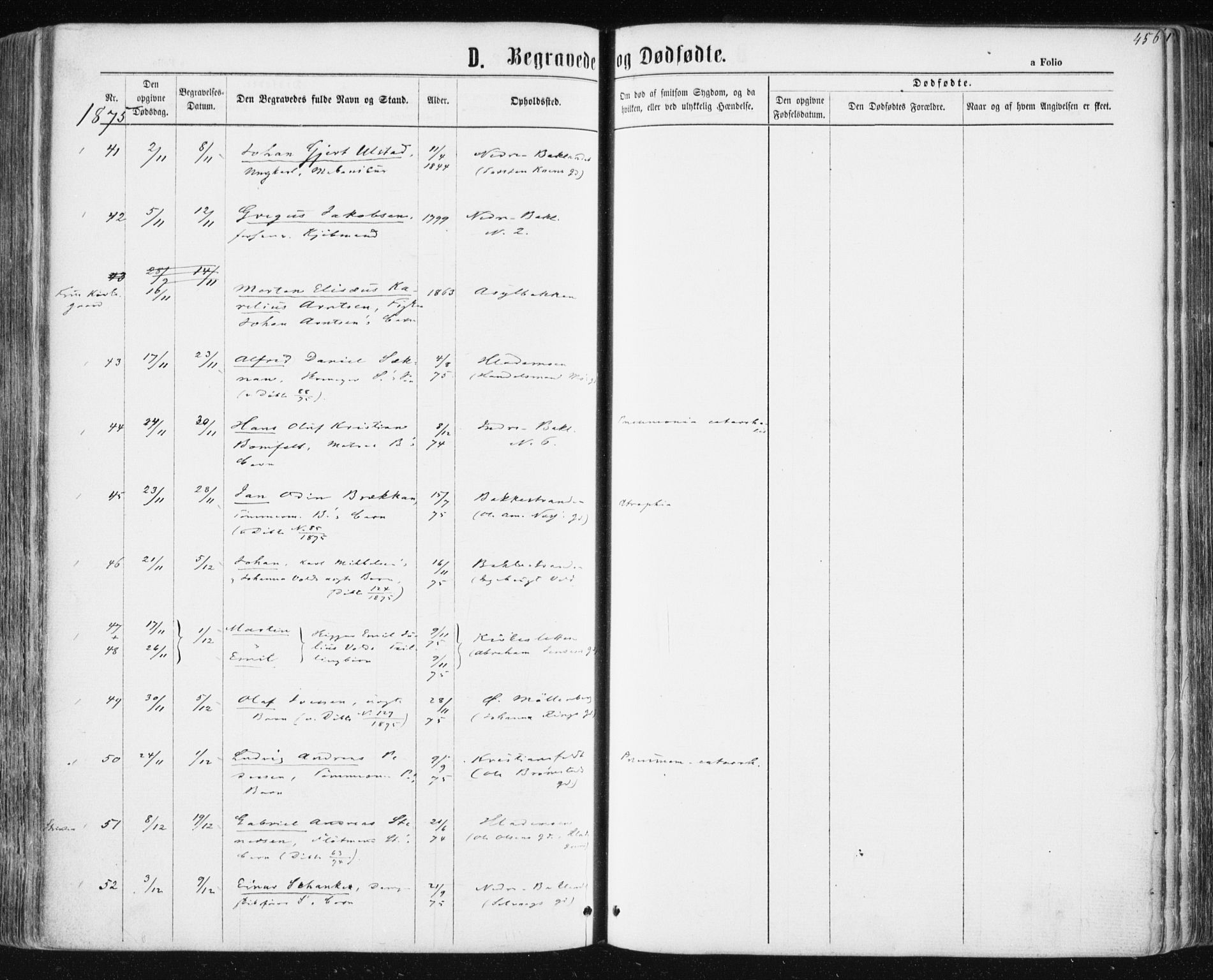 Ministerialprotokoller, klokkerbøker og fødselsregistre - Sør-Trøndelag, SAT/A-1456/604/L0186: Ministerialbok nr. 604A07, 1866-1877, s. 456