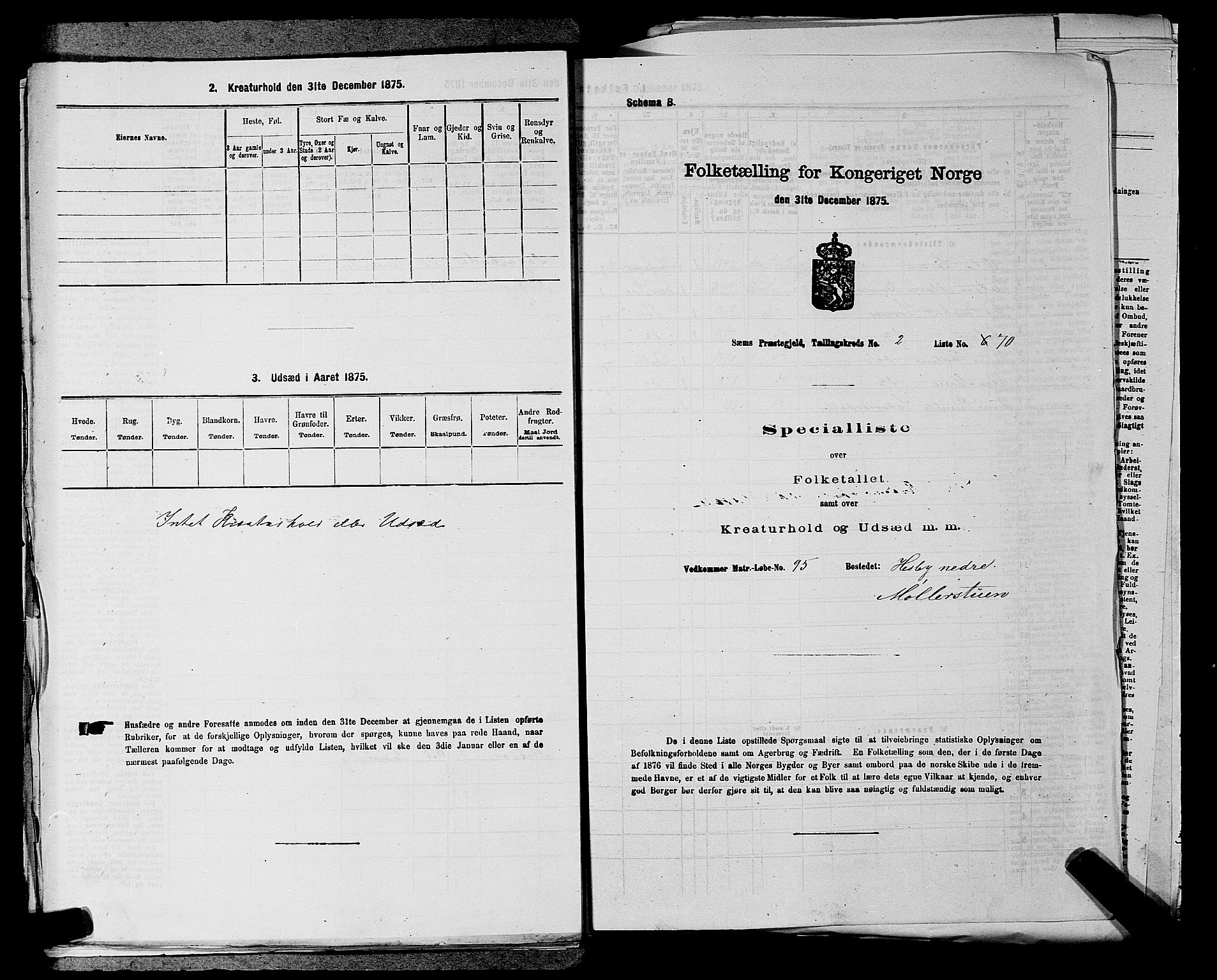 SAKO, Folketelling 1875 for 0721P Sem prestegjeld, 1875, s. 363