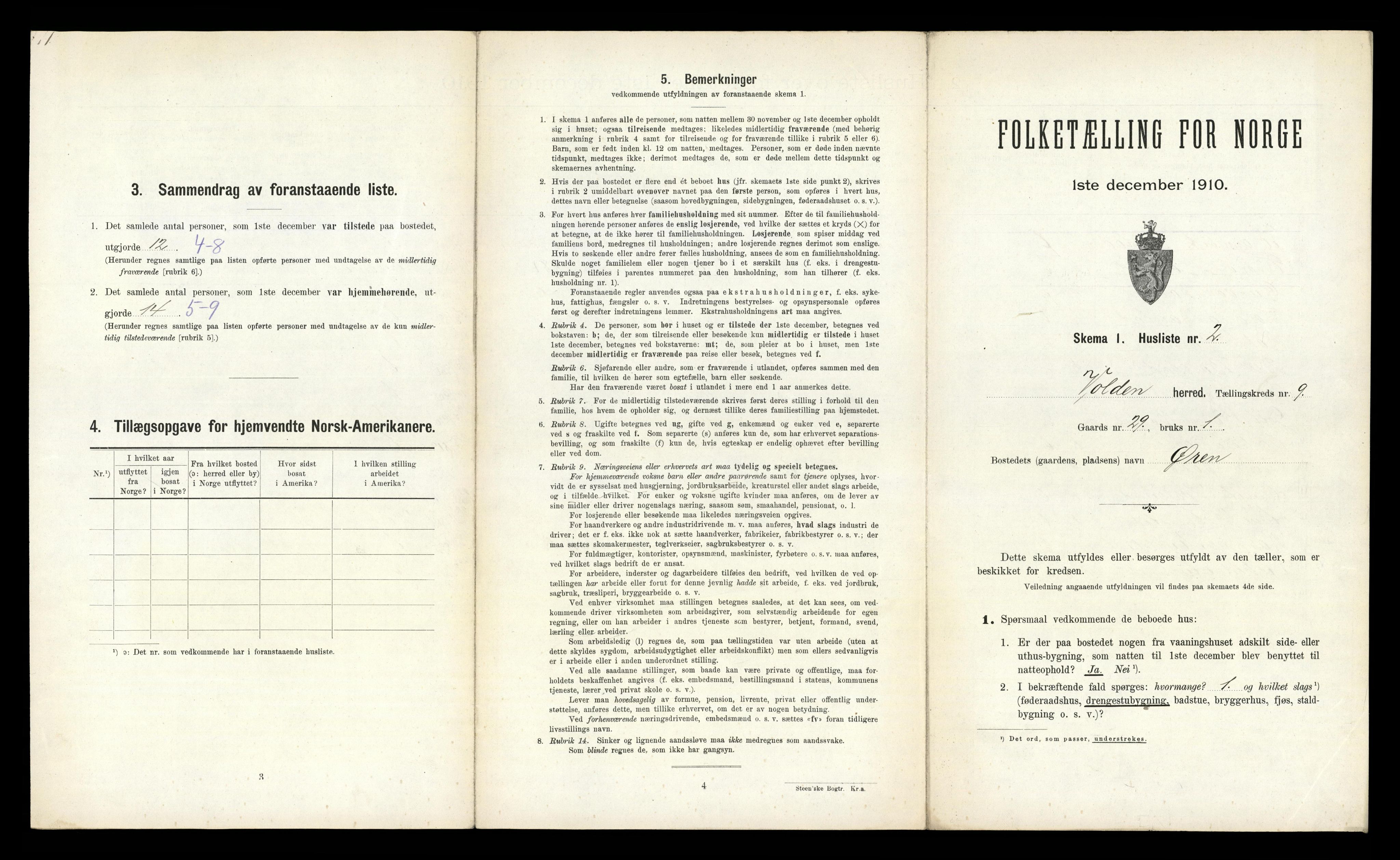 RA, Folketelling 1910 for 1519 Volda herred, 1910, s. 720