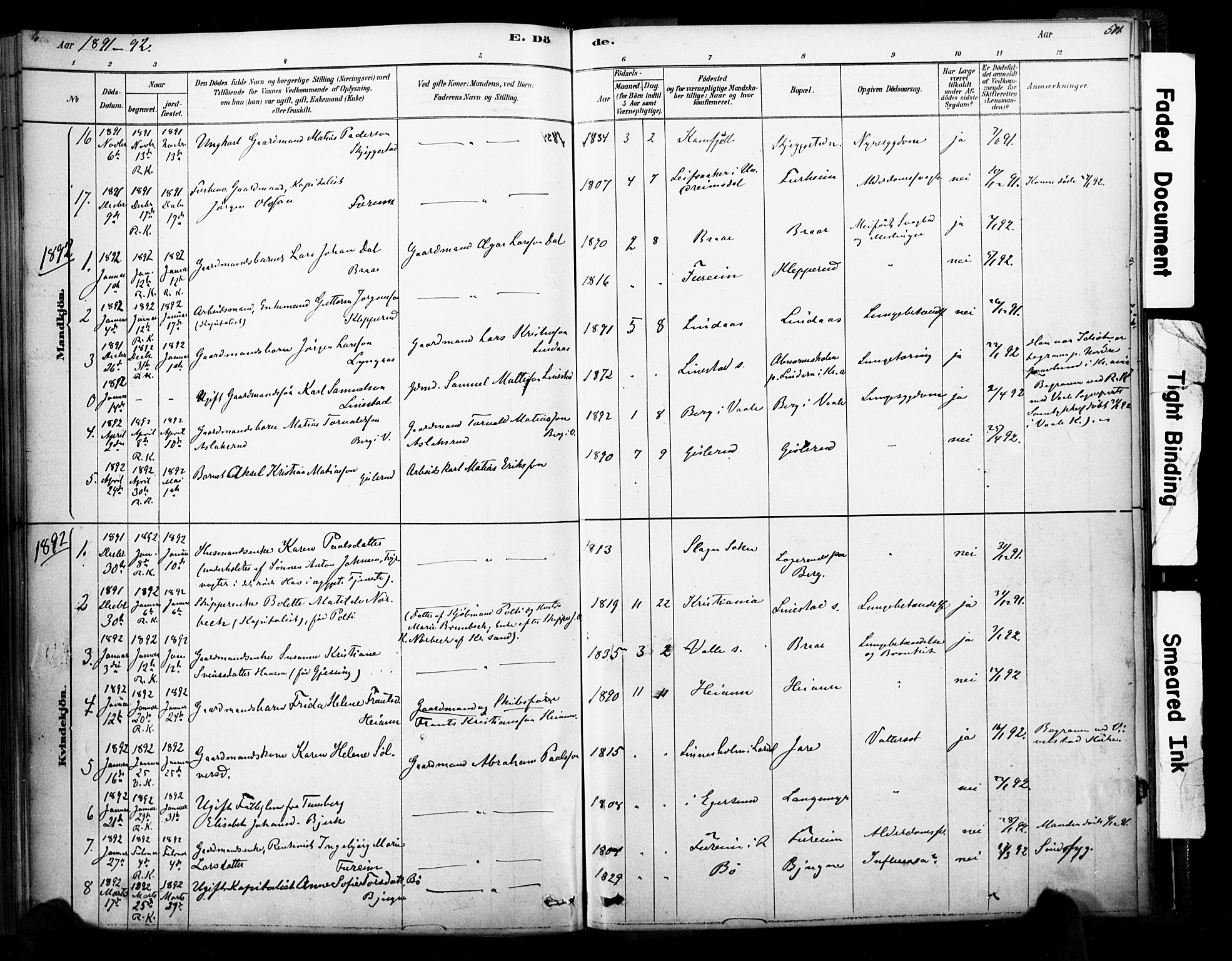 Ramnes kirkebøker, AV/SAKO-A-314/F/Fa/L0007: Ministerialbok nr. I 7, 1878-1895, s. 500-501