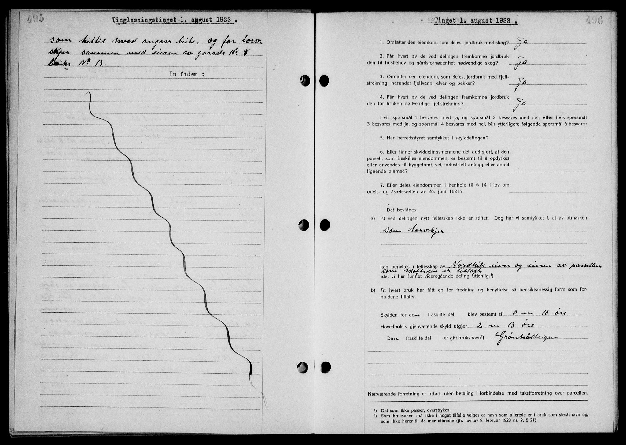 Steigen og Ofoten sorenskriveri, AV/SAT-A-0030/1/2/2C/L0023/0002: Pantebok nr. 26-II og 27, 1933-1934, Tingl.dato: 01.08.1933