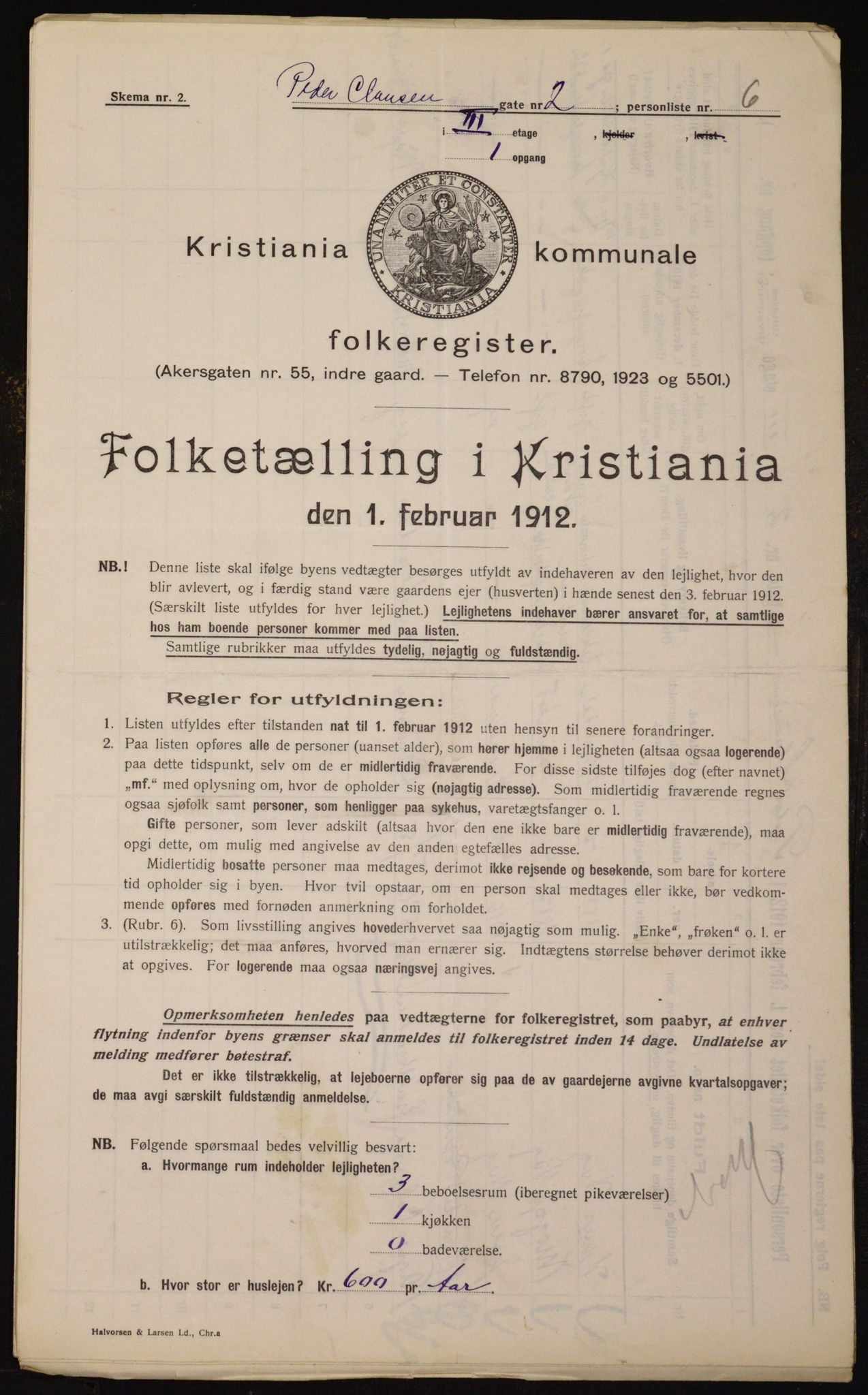 OBA, Kommunal folketelling 1.2.1912 for Kristiania, 1912, s. 79353