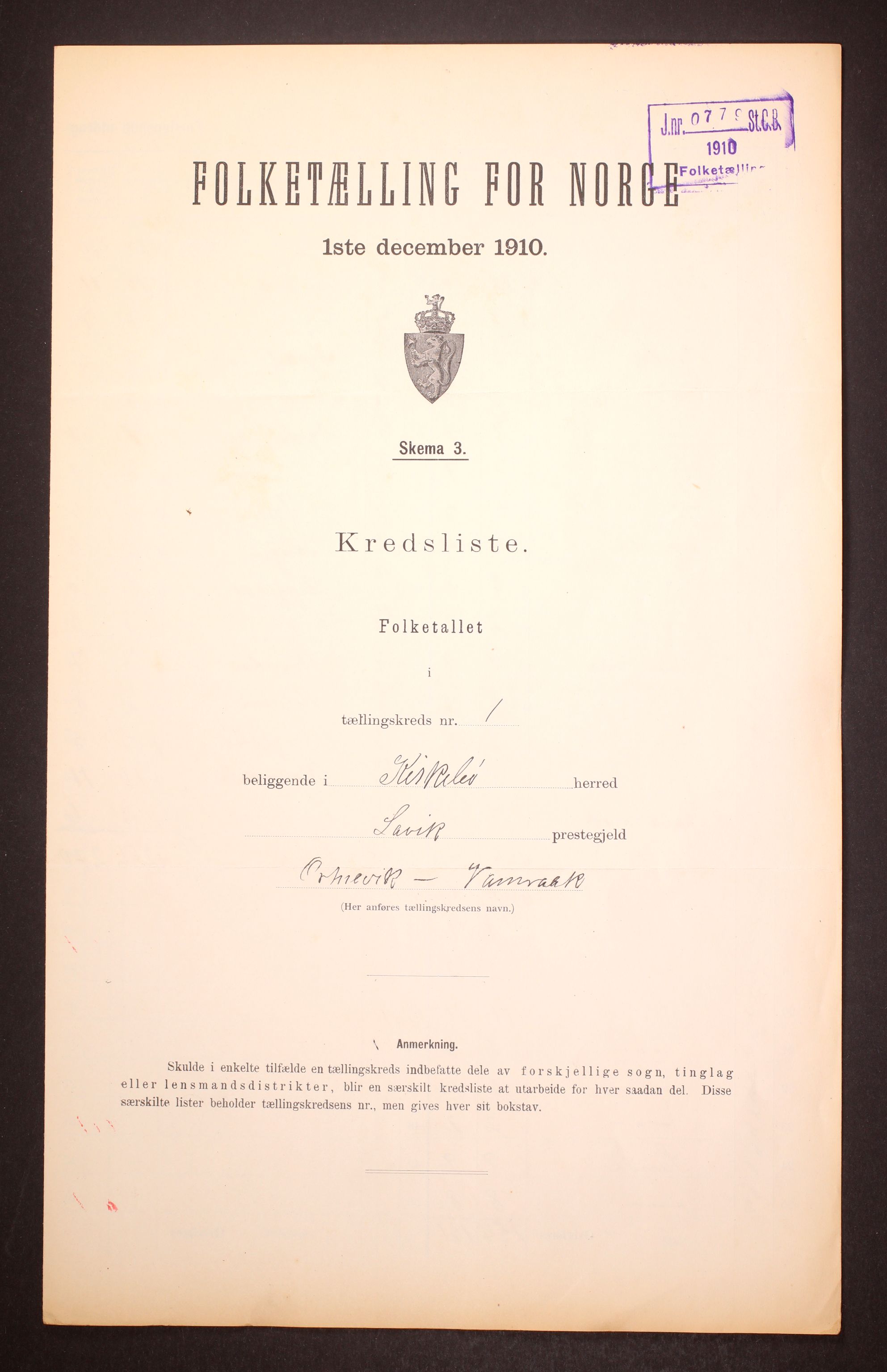 RA, Folketelling 1910 for 1416 Kyrkjebø herred, 1910, s. 4