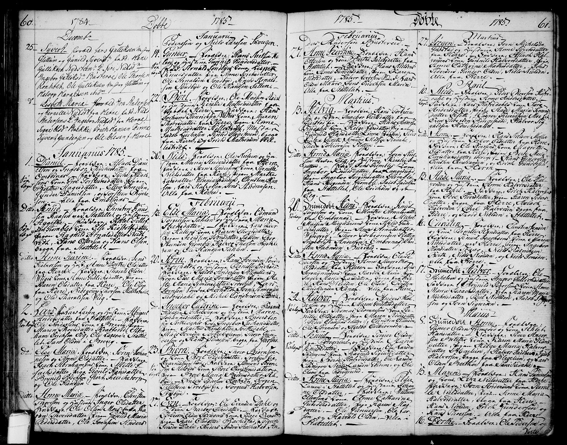 Bamble kirkebøker, SAKO/A-253/F/Fa/L0002: Ministerialbok nr. I 2, 1775-1814, s. 60-61
