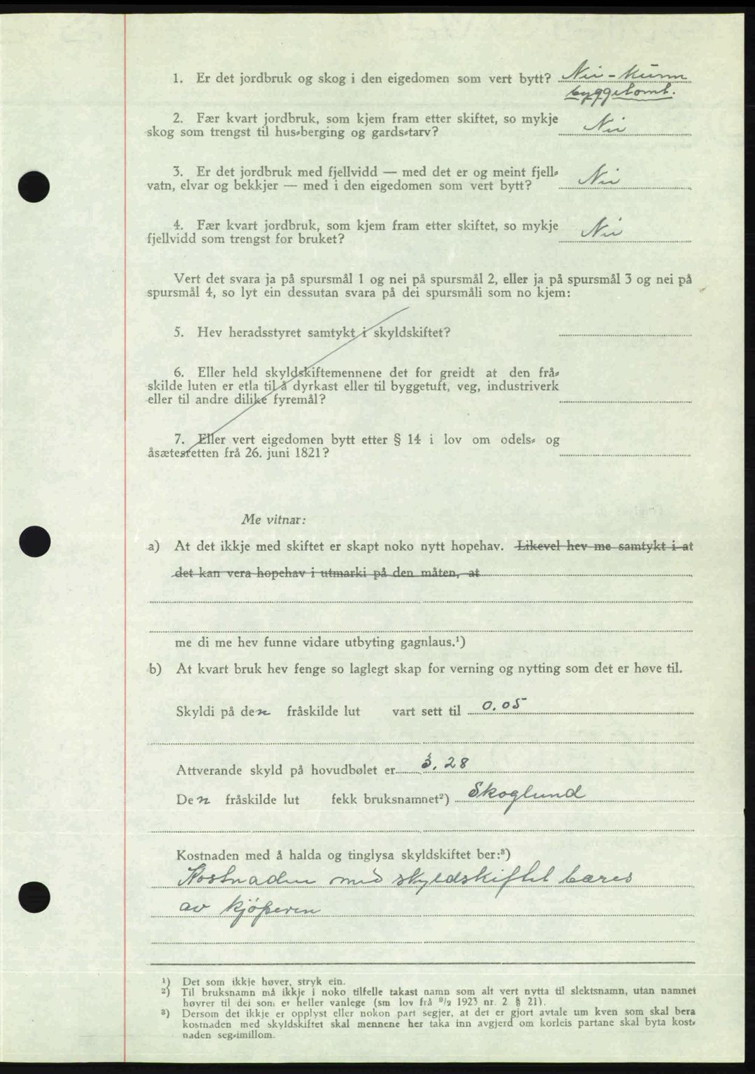 Romsdal sorenskriveri, AV/SAT-A-4149/1/2/2C: Pantebok nr. A23, 1947-1947, Dagboknr: 1104/1947