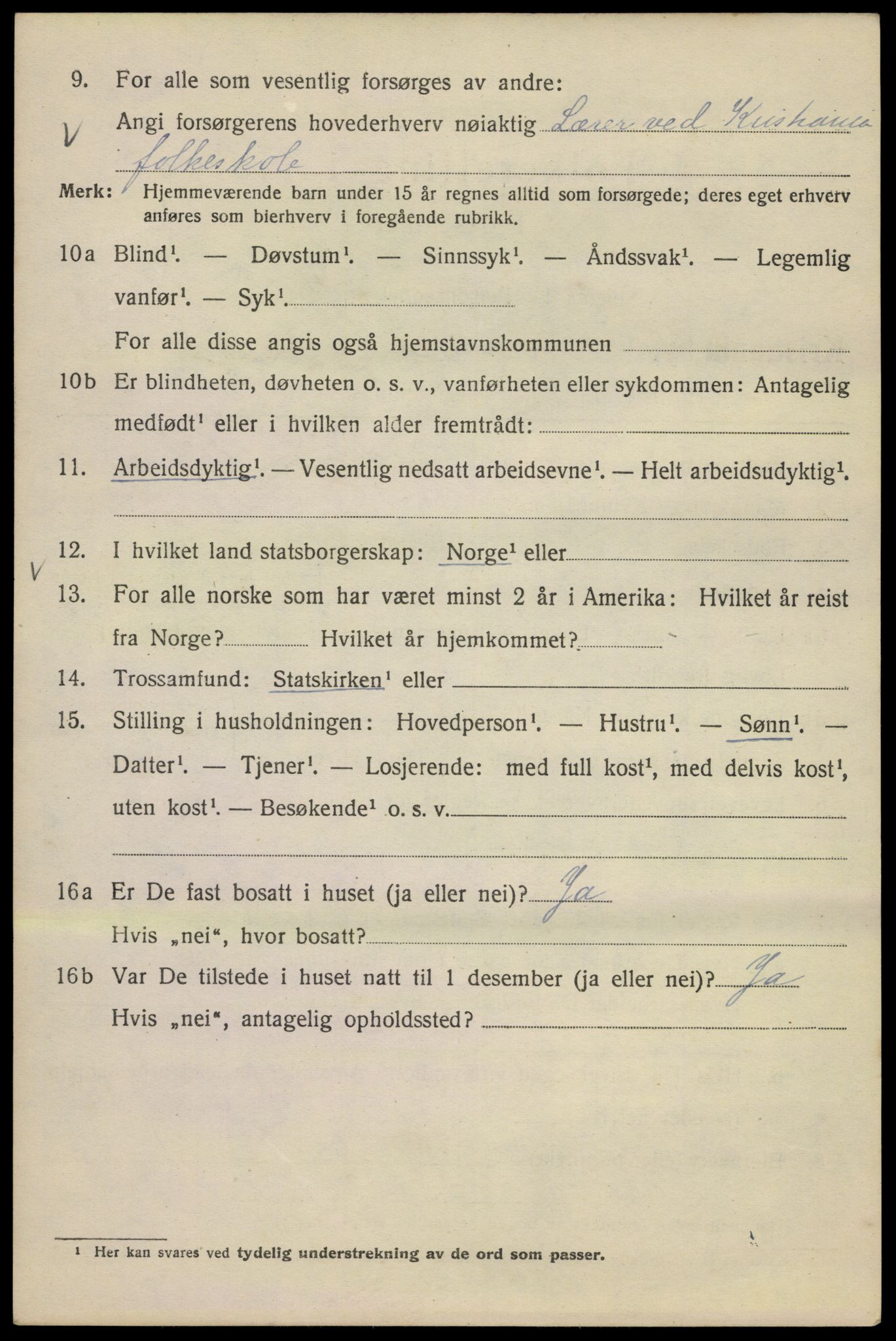 SAO, Folketelling 1920 for 0301 Kristiania kjøpstad, 1920, s. 522108