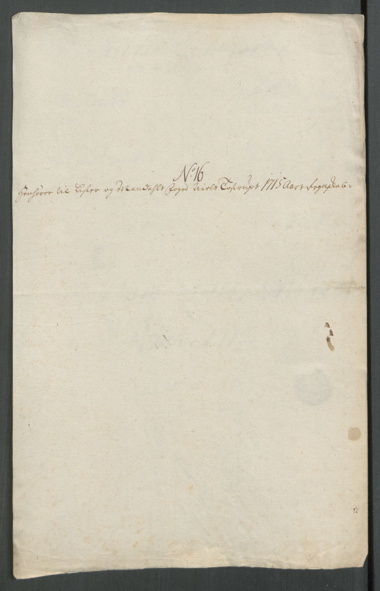 Rentekammeret inntil 1814, Reviderte regnskaper, Fogderegnskap, RA/EA-4092/R43/L2559: Fogderegnskap Lista og Mandal, 1715, s. 186