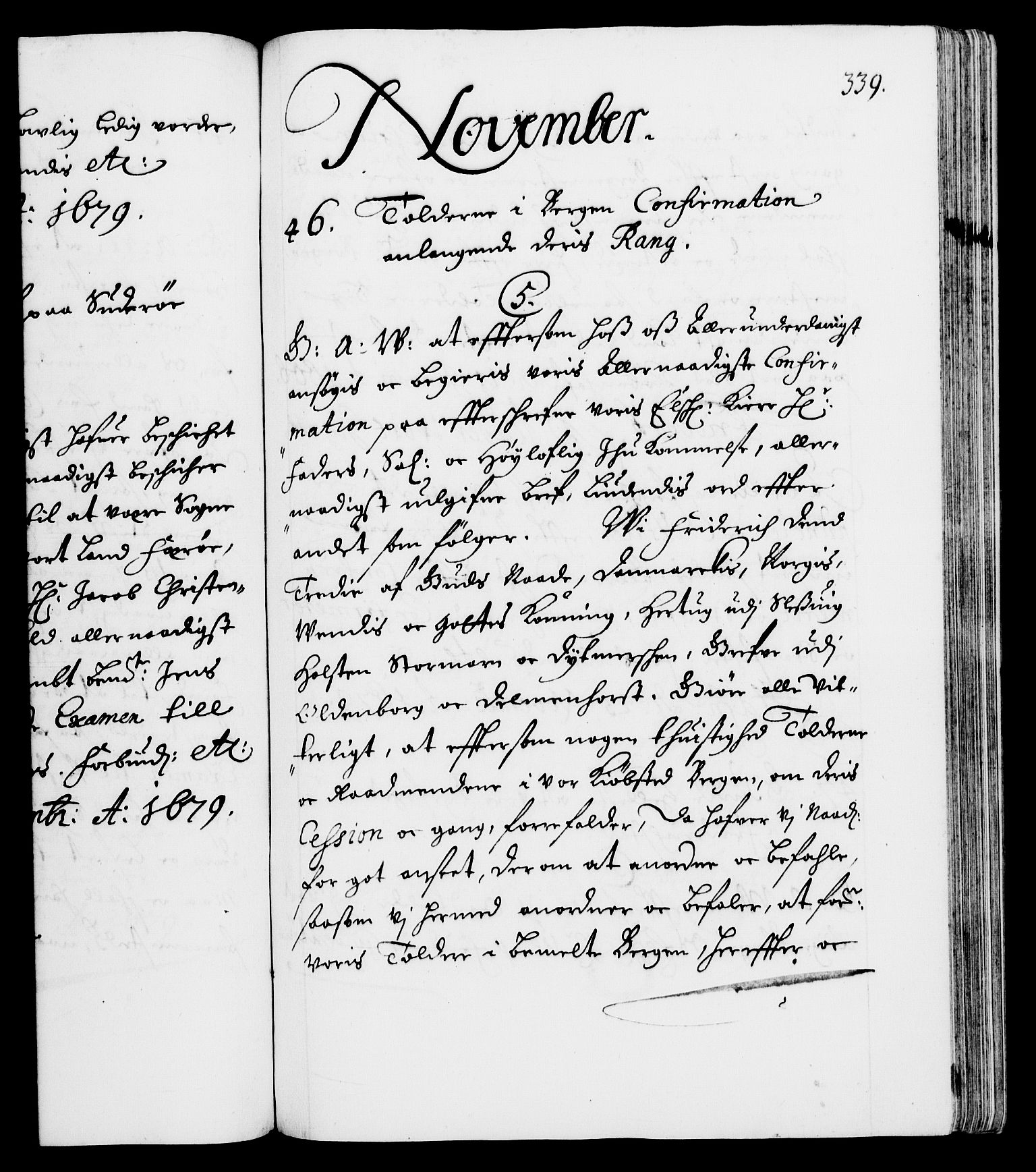 Danske Kanselli 1572-1799, AV/RA-EA-3023/F/Fc/Fca/Fcaa/L0012: Norske registre (mikrofilm), 1674-1680, s. 339a