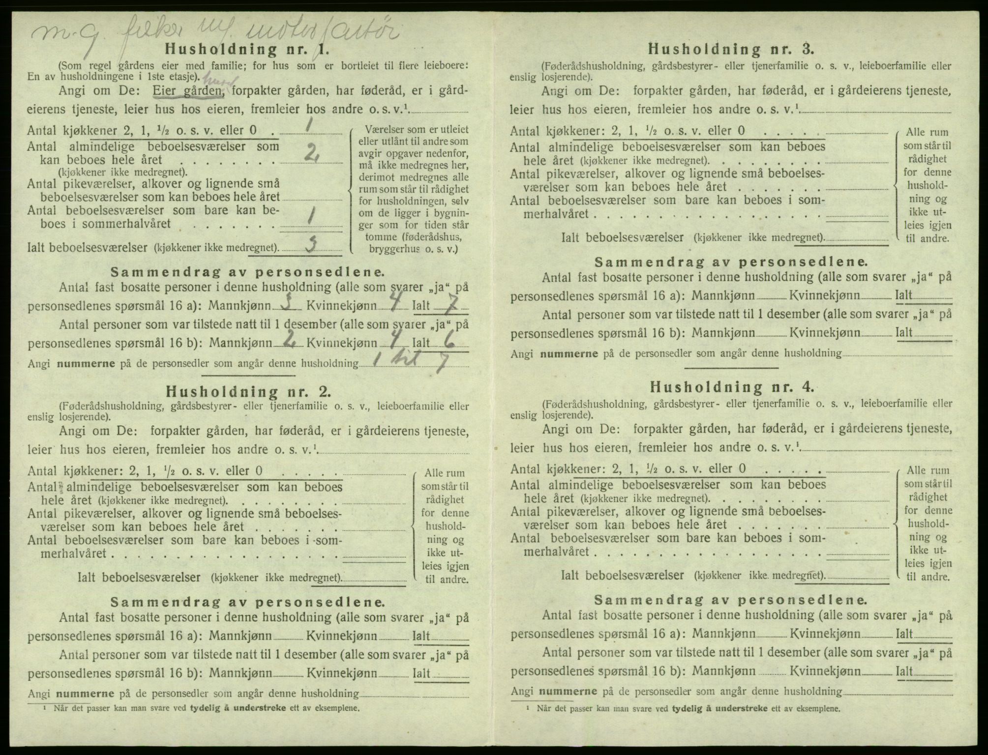 SAB, Folketelling 1920 for 1245 Sund herred, 1920, s. 294