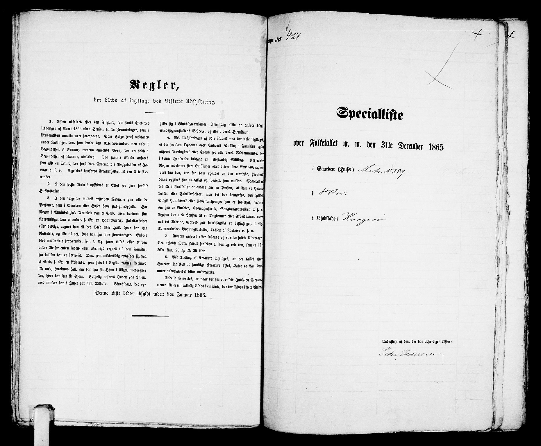 RA, Folketelling 1865 for 0801B Kragerø prestegjeld, Kragerø kjøpstad, 1865, s. 858