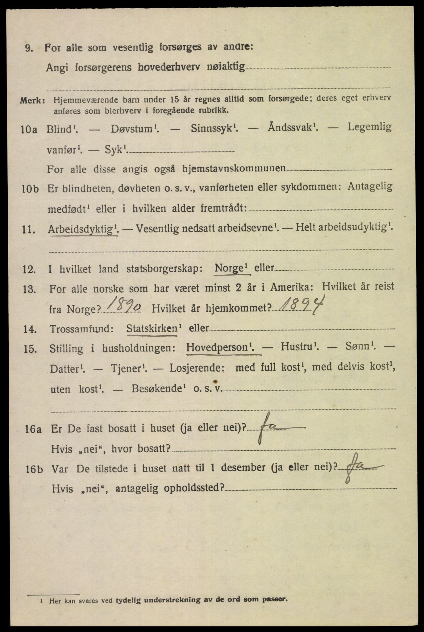 SAK, Folketelling 1920 for 1042 Hidra herred, 1920, s. 2109