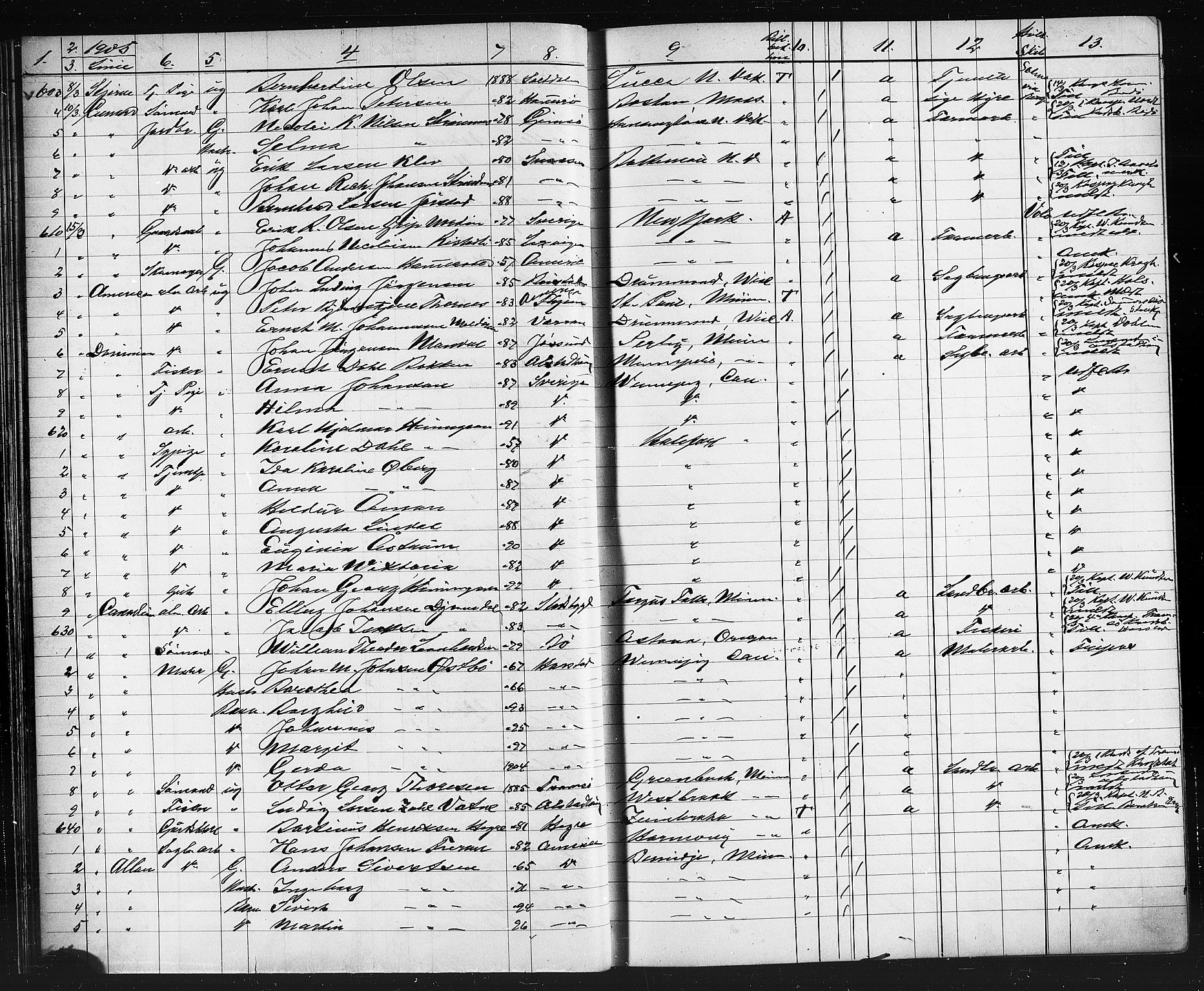 Trondheim politikammer, AV/SAT-A-1887/1/32/L0013: Emigrantprotokoll XII, 1904-1907