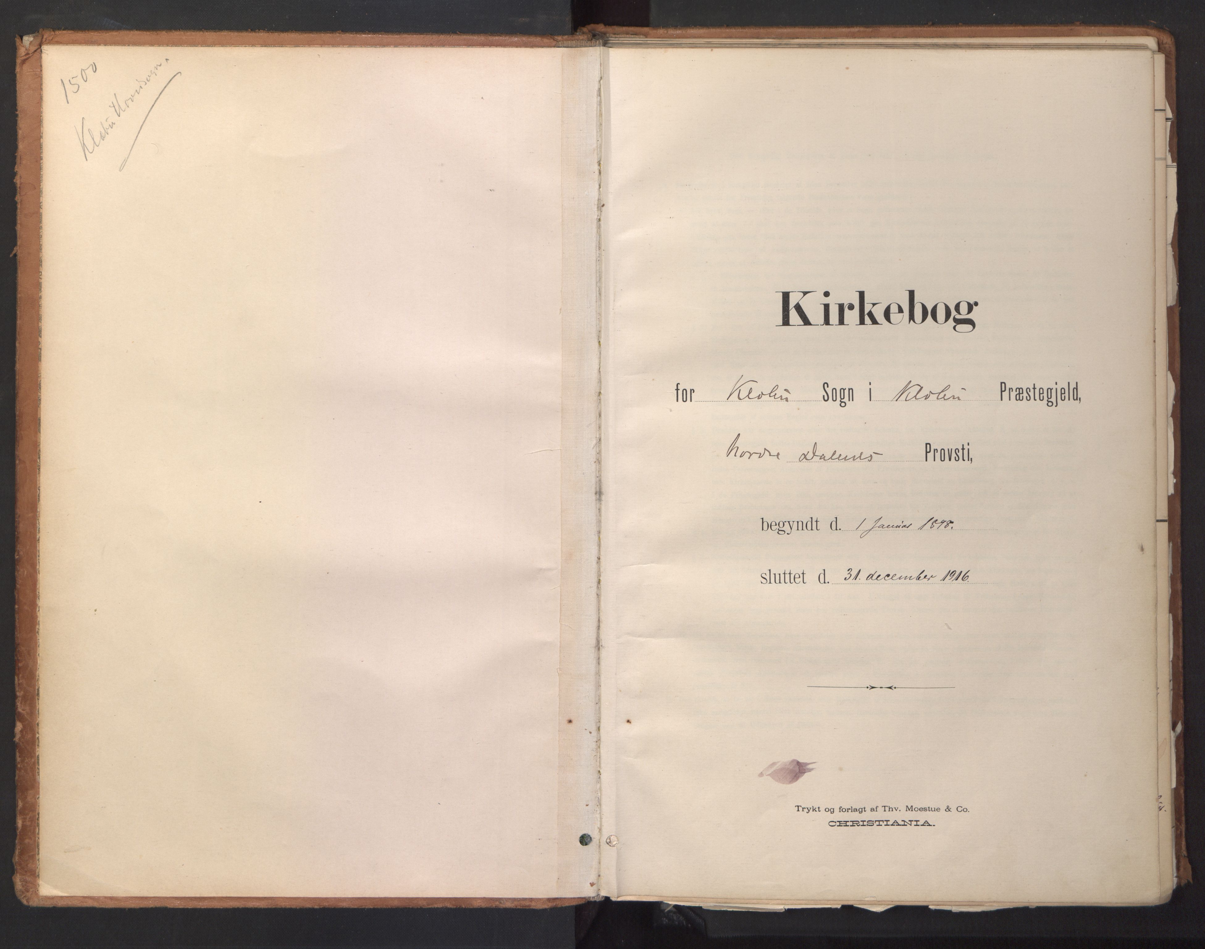 Ministerialprotokoller, klokkerbøker og fødselsregistre - Sør-Trøndelag, SAT/A-1456/618/L0448: Ministerialbok nr. 618A11, 1898-1916