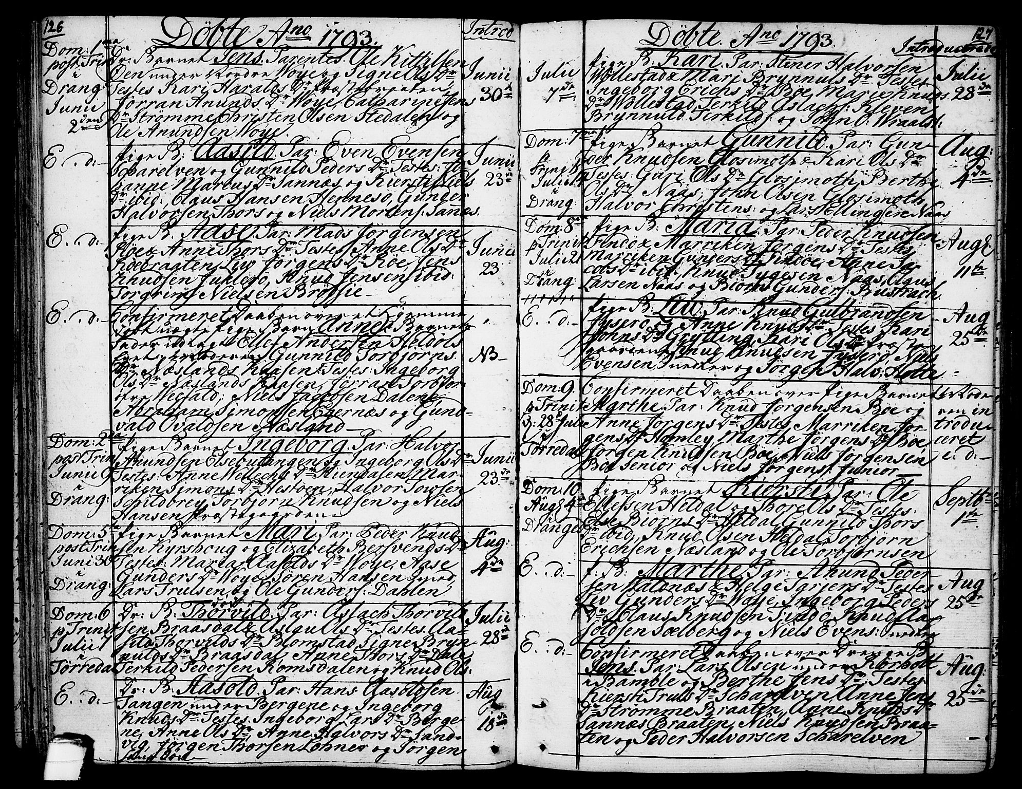 Drangedal kirkebøker, SAKO/A-258/F/Fa/L0003: Ministerialbok nr. 3, 1768-1814, s. 126-127
