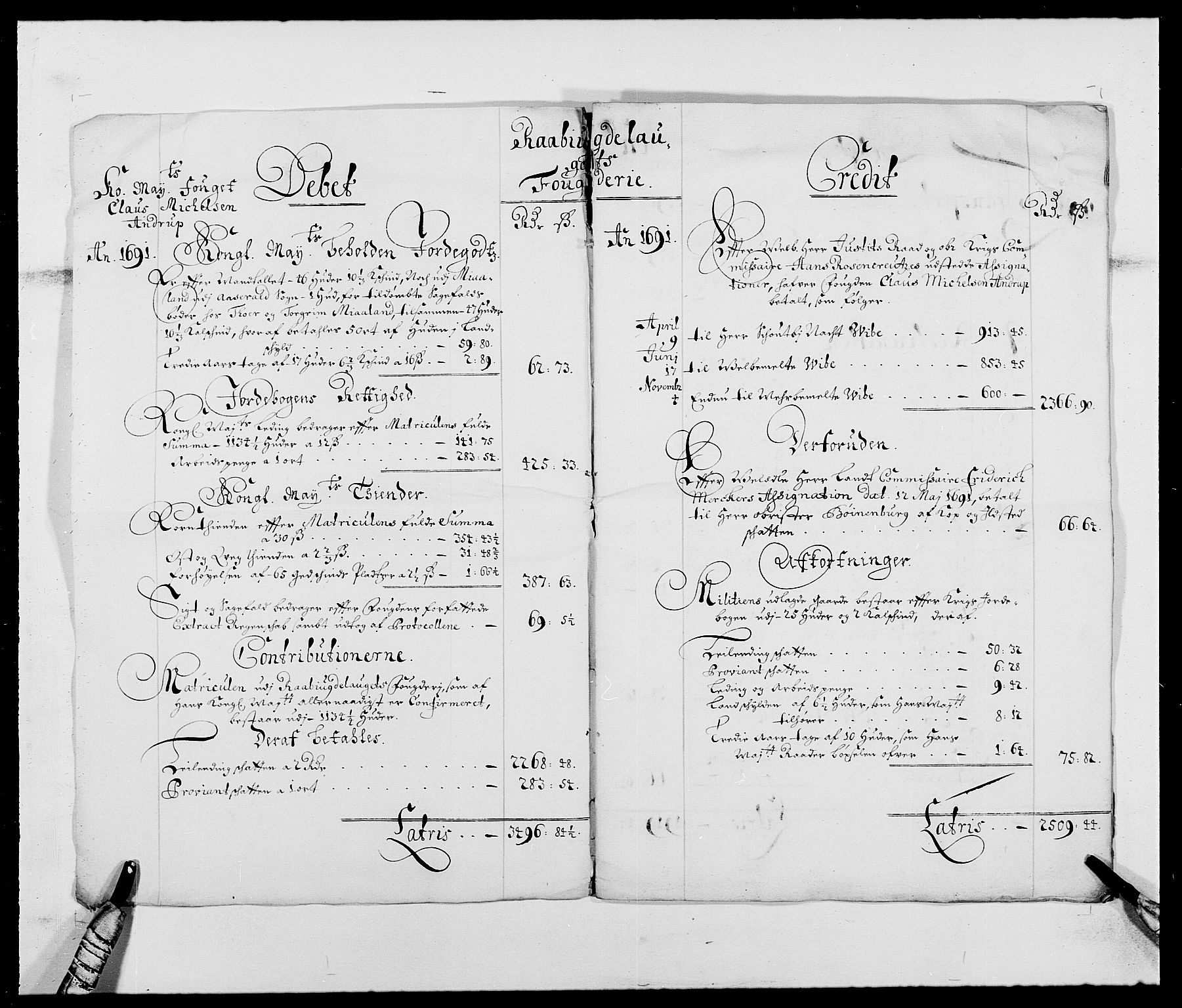 Rentekammeret inntil 1814, Reviderte regnskaper, Fogderegnskap, AV/RA-EA-4092/R40/L2443: Fogderegnskap Råbyggelag, 1691-1692, s. 115