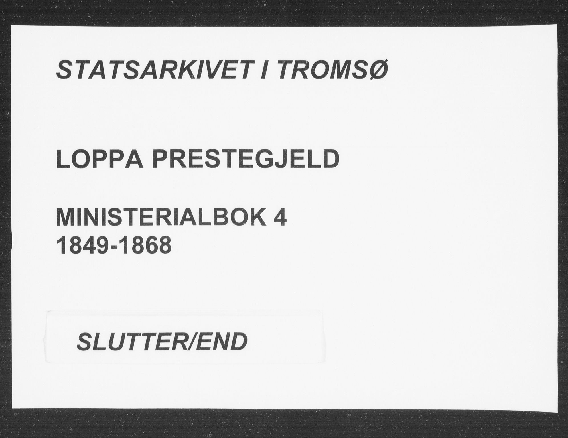 Loppa sokneprestkontor, AV/SATØ-S-1339/H/Ha/L0004kirke: Ministerialbok nr. 4, 1849-1868