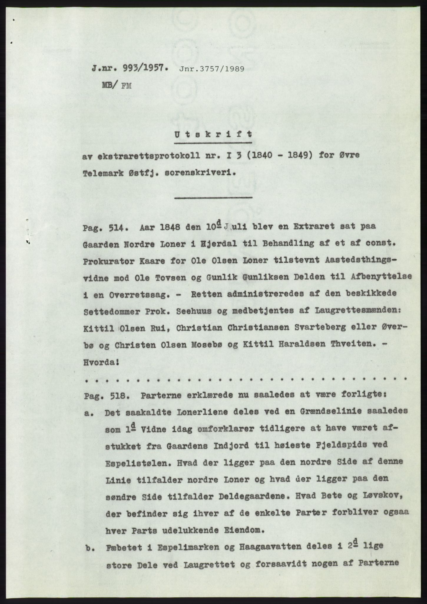 Statsarkivet i Kongsberg, SAKO/A-0001, 1957, s. 242