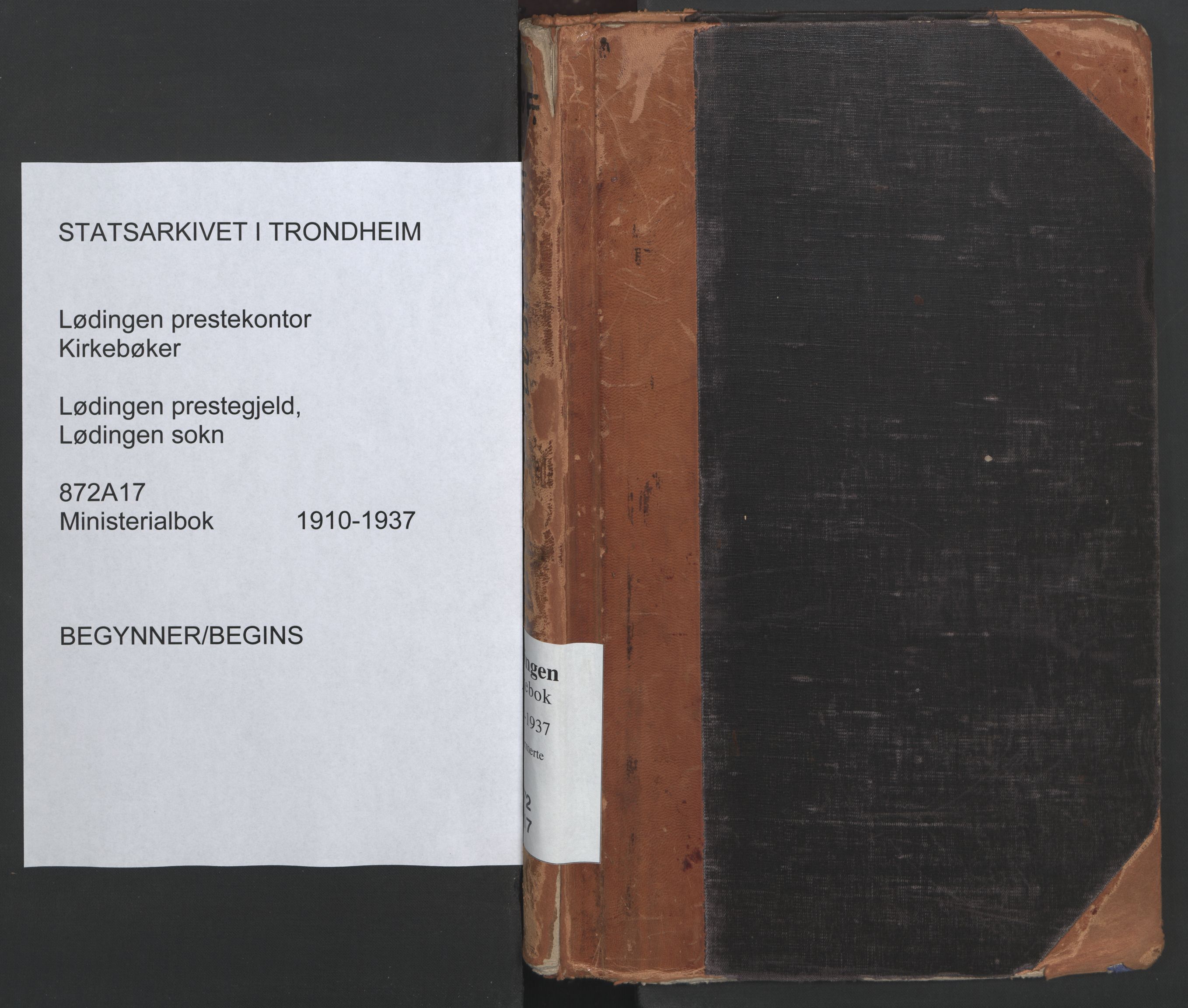 Ministerialprotokoller, klokkerbøker og fødselsregistre - Nordland, SAT/A-1459/872/L1042: Ministerialbok nr. 872A17, 1910-1937