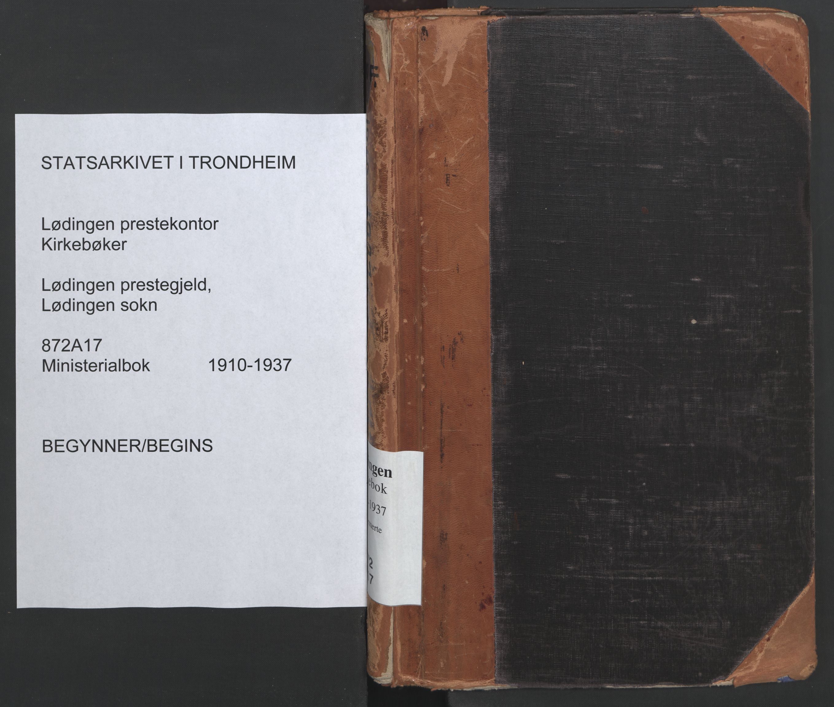 Ministerialprotokoller, klokkerbøker og fødselsregistre - Nordland, AV/SAT-A-1459/872/L1042: Ministerialbok nr. 872A17, 1910-1937