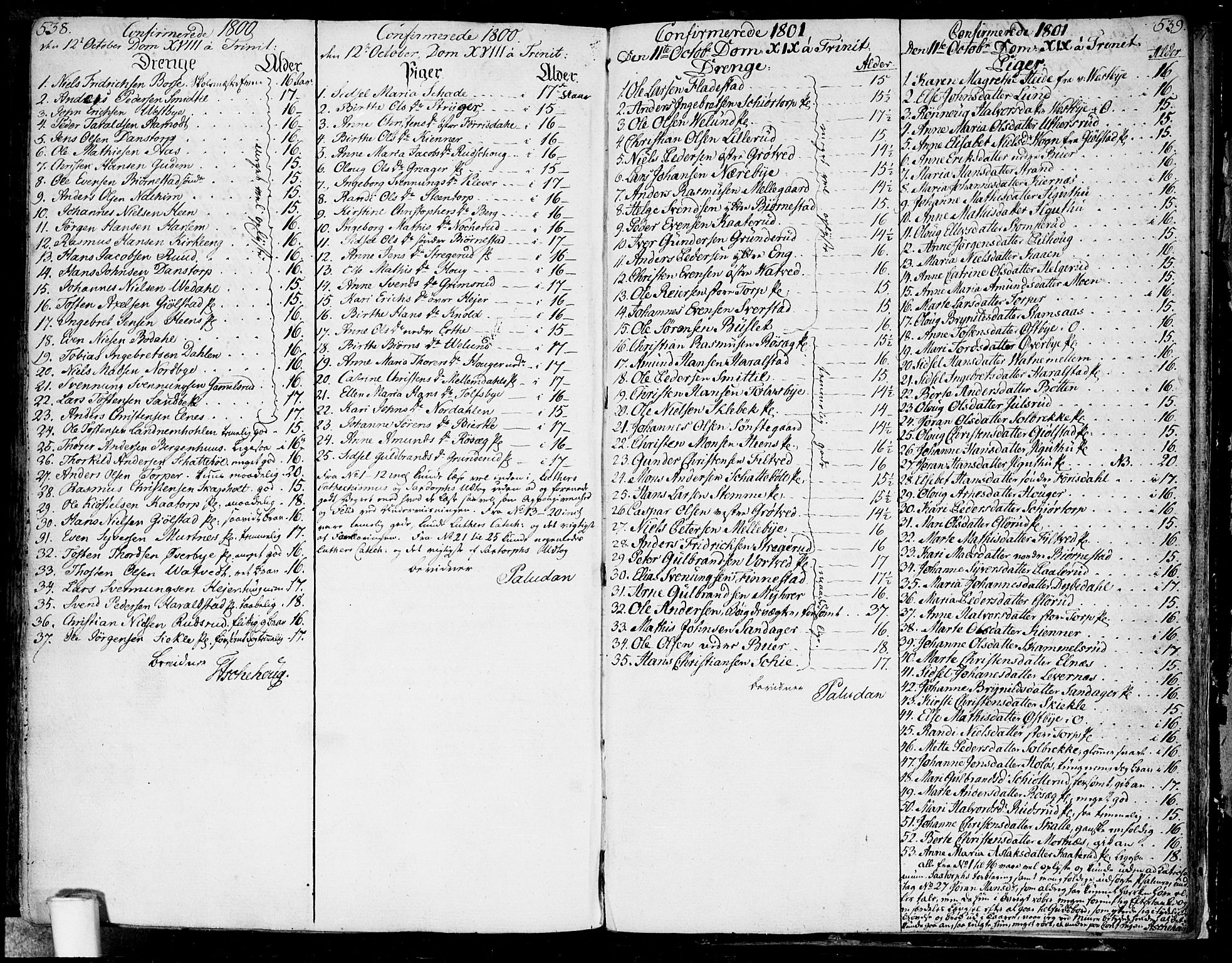 Rakkestad prestekontor Kirkebøker, SAO/A-2008/F/Fa/L0005: Ministerialbok nr. I 5, 1784-1814, s. 538-539