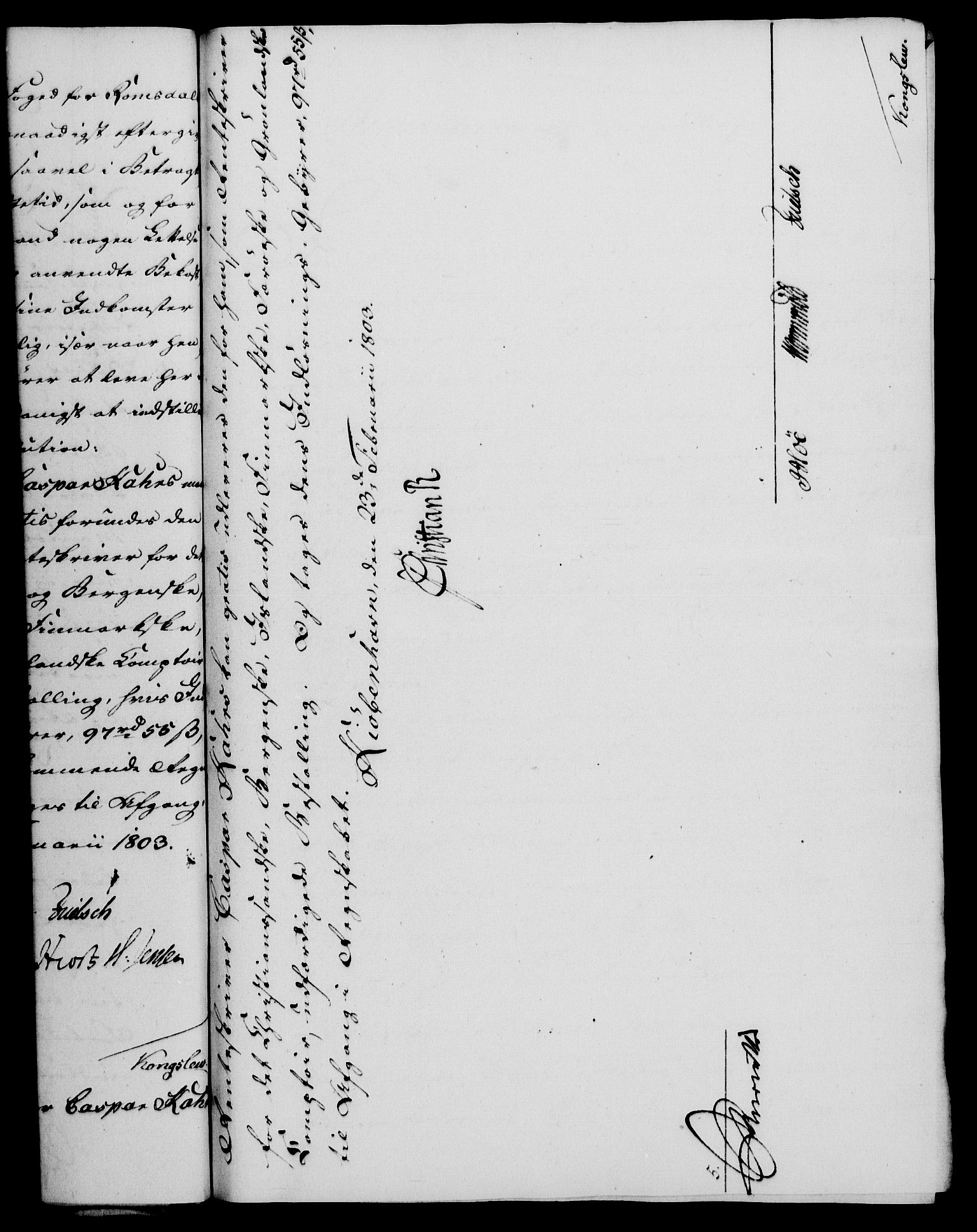 Rentekammeret, Kammerkanselliet, RA/EA-3111/G/Gf/Gfa/L0085: Norsk relasjons- og resolusjonsprotokoll (merket RK 52.85), 1803, s. 159
