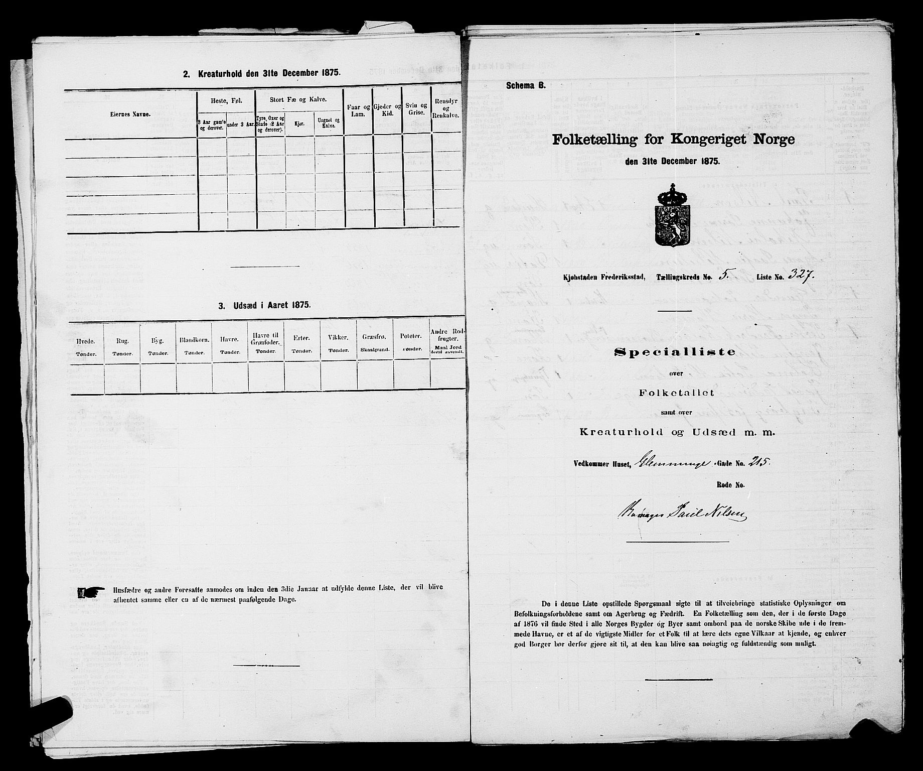 RA, Folketelling 1875 for 0103B Fredrikstad prestegjeld, Fredrikstad kjøpstad, 1875, s. 780