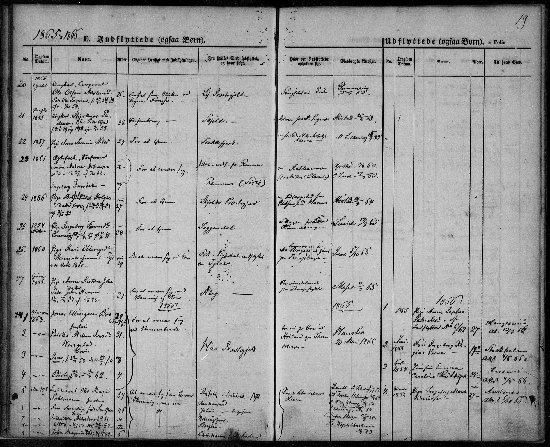 Domkirken sokneprestkontor, AV/SAST-A-101812/001/30/30BA/L0021: Ministerialbok nr. A 20, 1860-1877, s. 19