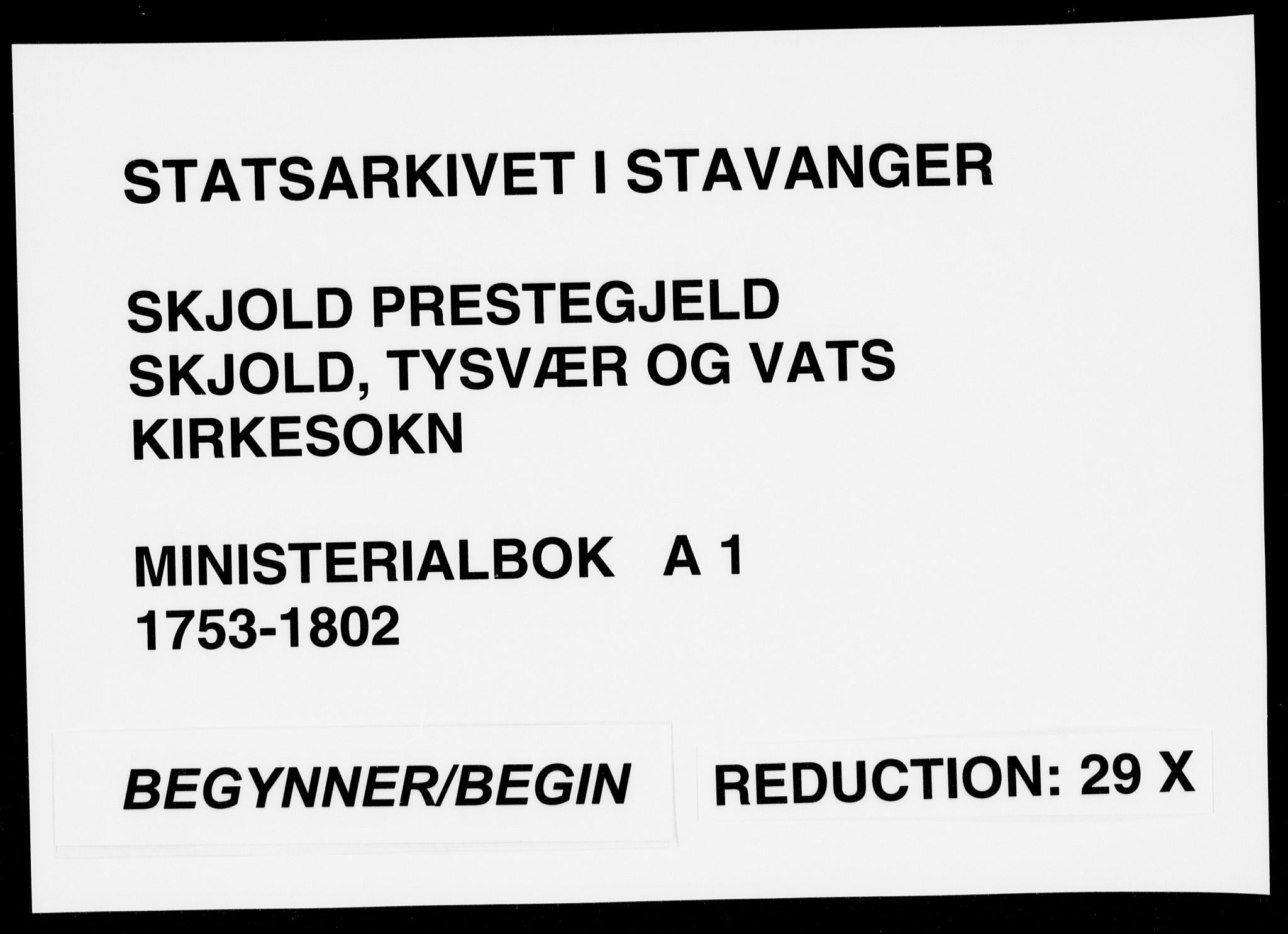 Skjold sokneprestkontor, SAST/A-101847/H/Ha/Haa/L0001: Ministerialbok nr. A 1, 1743-1802