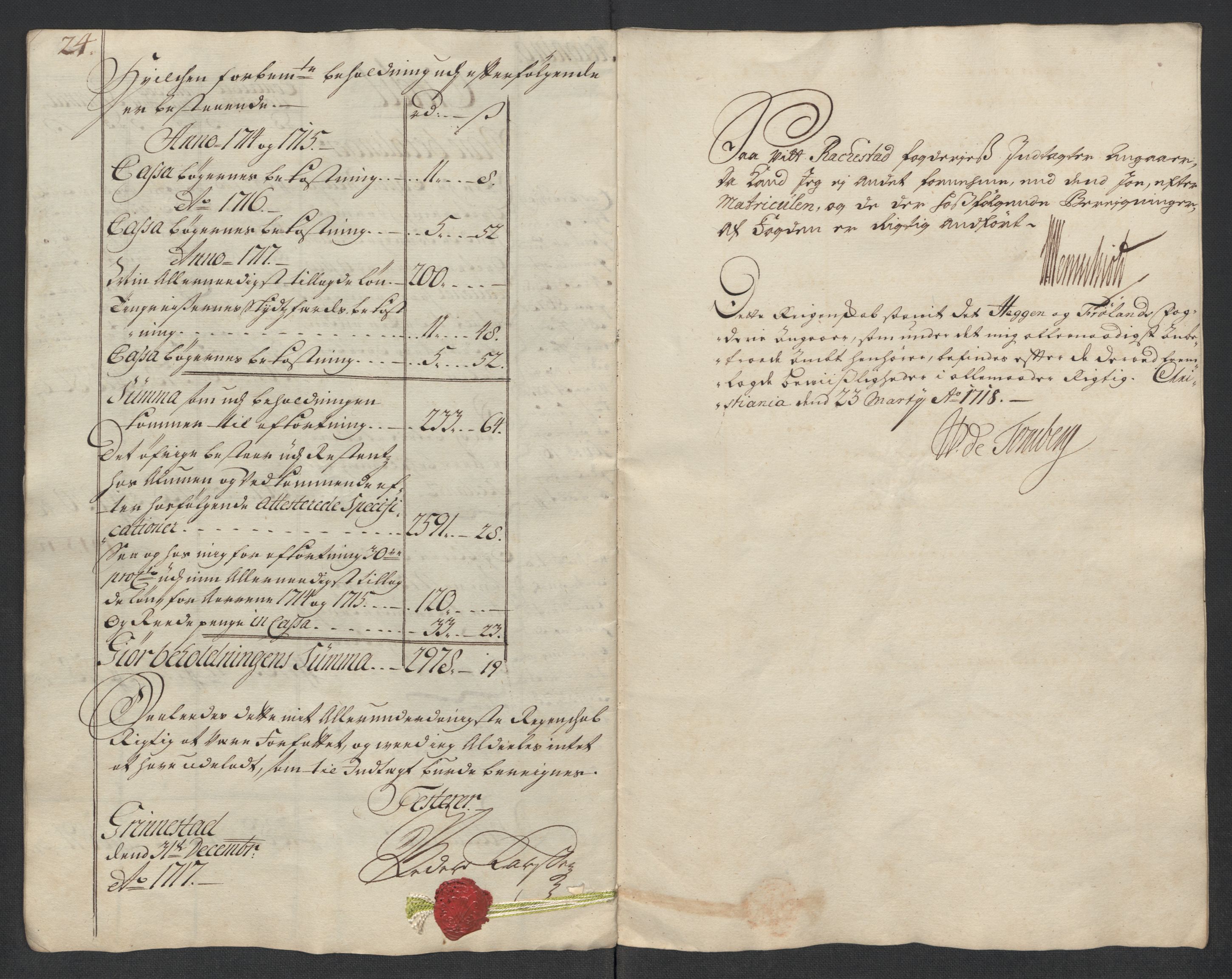 Rentekammeret inntil 1814, Reviderte regnskaper, Fogderegnskap, RA/EA-4092/R07/L0313: Fogderegnskap Rakkestad, Heggen og Frøland, 1717, s. 15