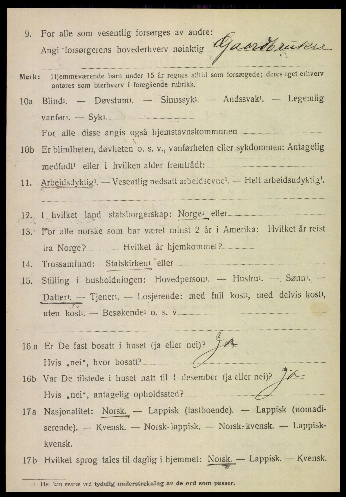 SAT, Folketelling 1920 for 1848 Steigen herred, 1920, s. 925