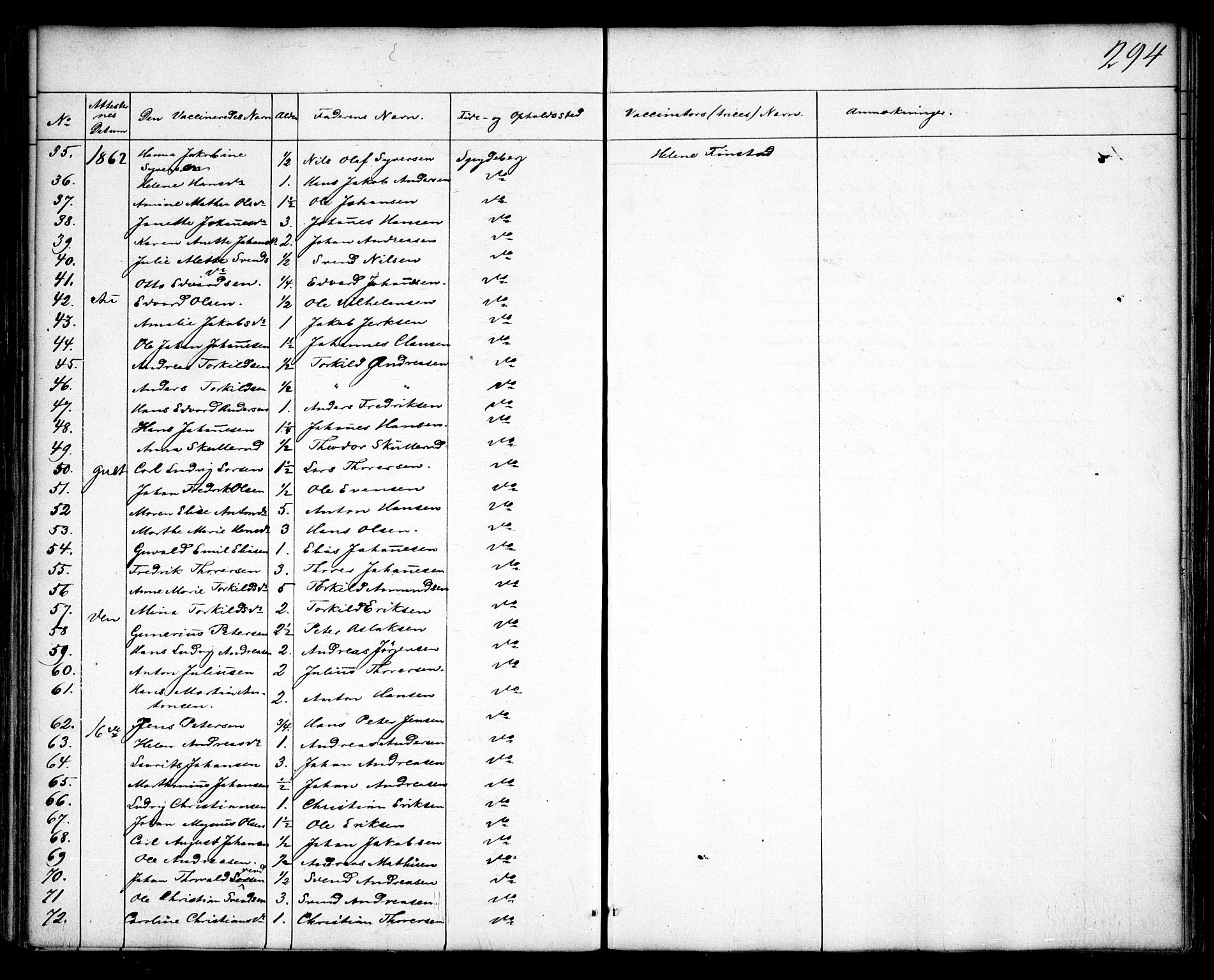 Spydeberg prestekontor Kirkebøker, SAO/A-10924/F/Fa/L0005: Ministerialbok nr. I 5, 1842-1862, s. 294