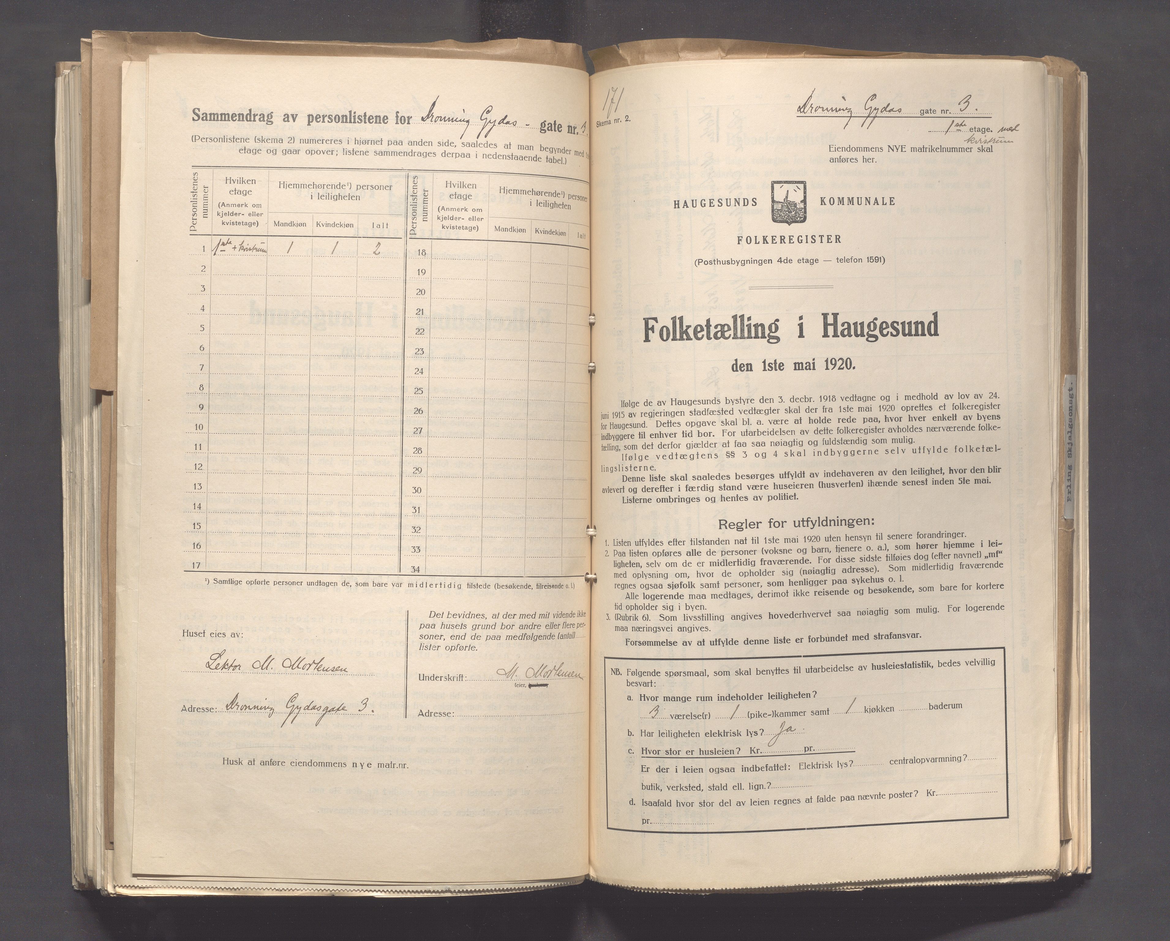 IKAR, Kommunal folketelling 1.5.1920 for Haugesund, 1920, s. 620