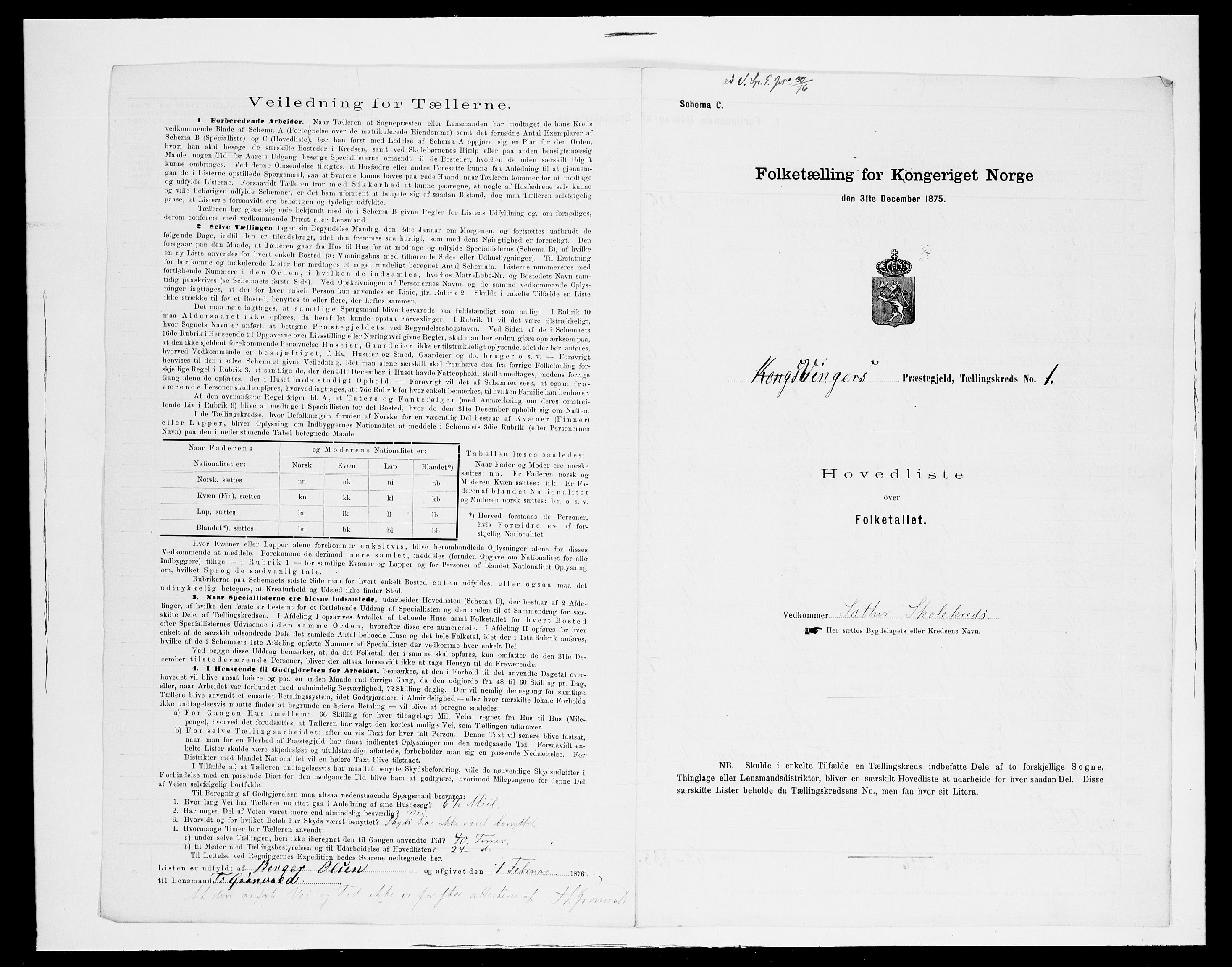 SAH, Folketelling 1875 for 0421L Vinger prestegjeld, Vinger sokn og Austmarka sokn, 1875, s. 19