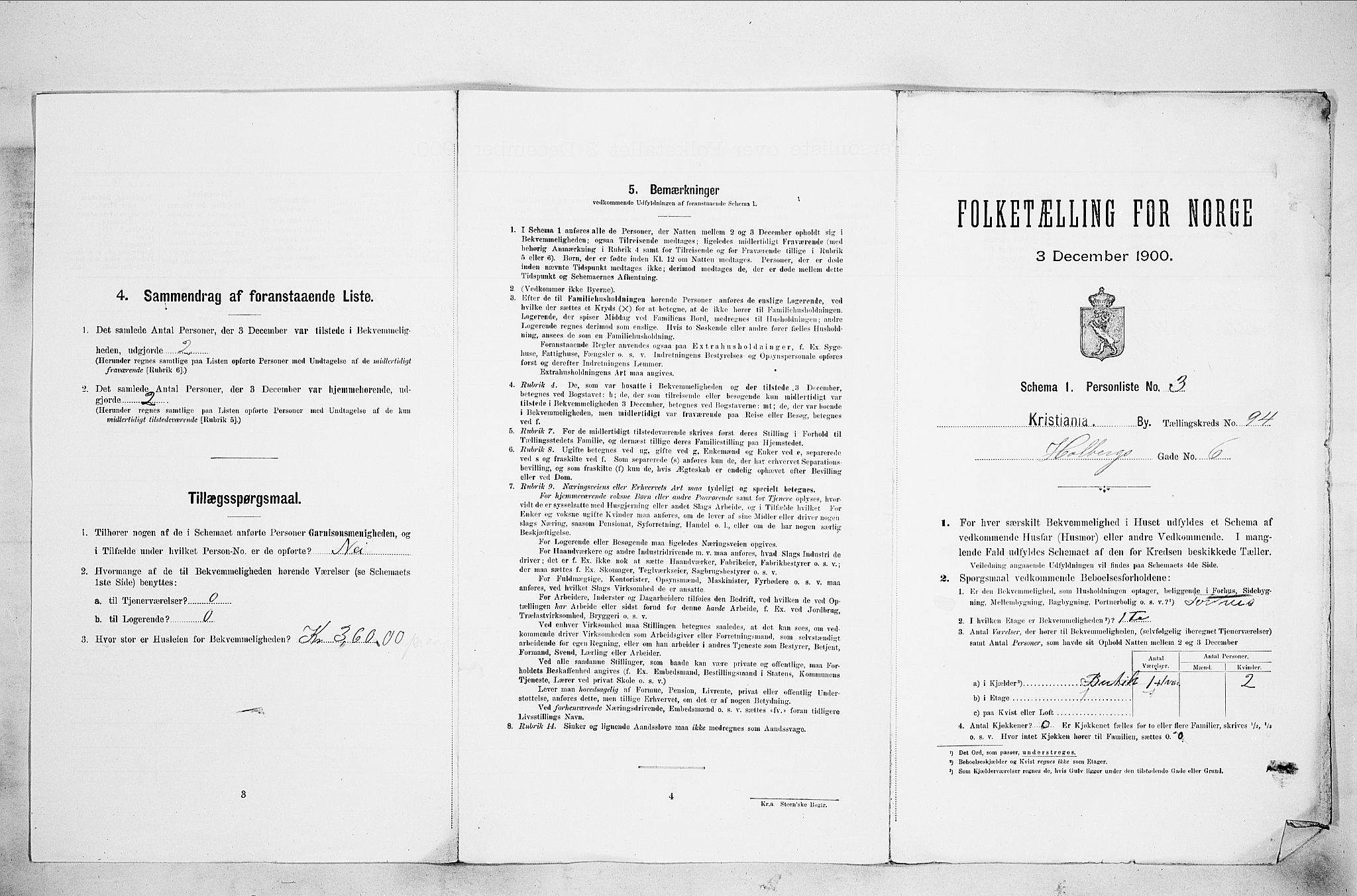 SAO, Folketelling 1900 for 0301 Kristiania kjøpstad, 1900, s. 38016