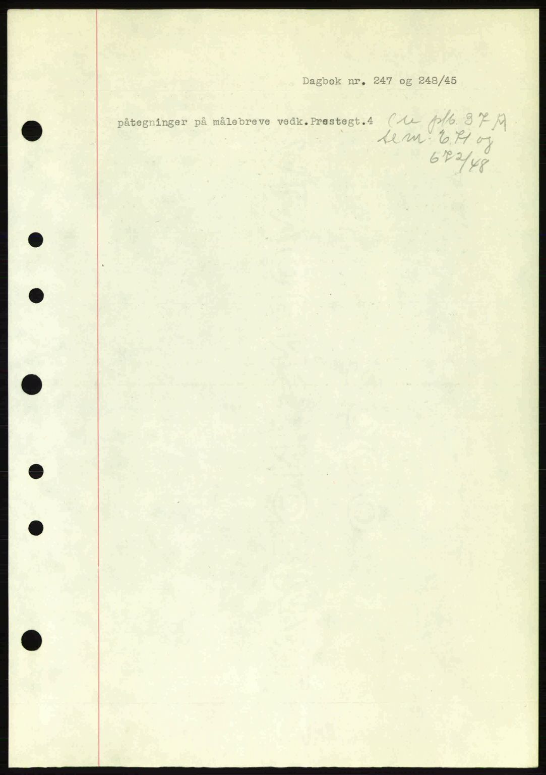 Ålesund byfogd, AV/SAT-A-4384: Pantebok nr. 36a, 1944-1945, Dagboknr: 247/1945