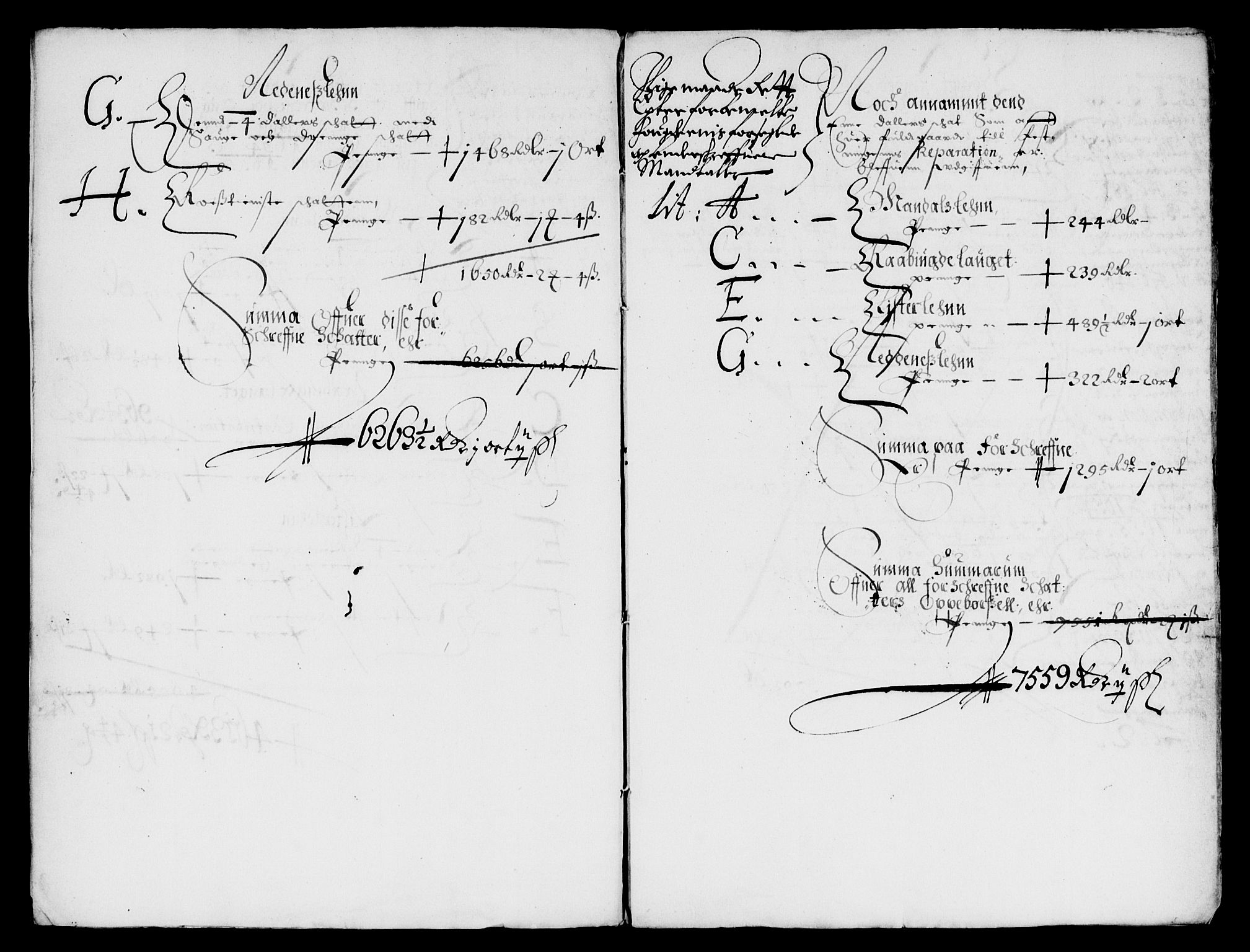 Rentekammeret inntil 1814, Reviderte regnskaper, Lensregnskaper, AV/RA-EA-5023/R/Rb/Rbq/L0043: Nedenes len. Mandals len. Råbyggelag., 1654-1656