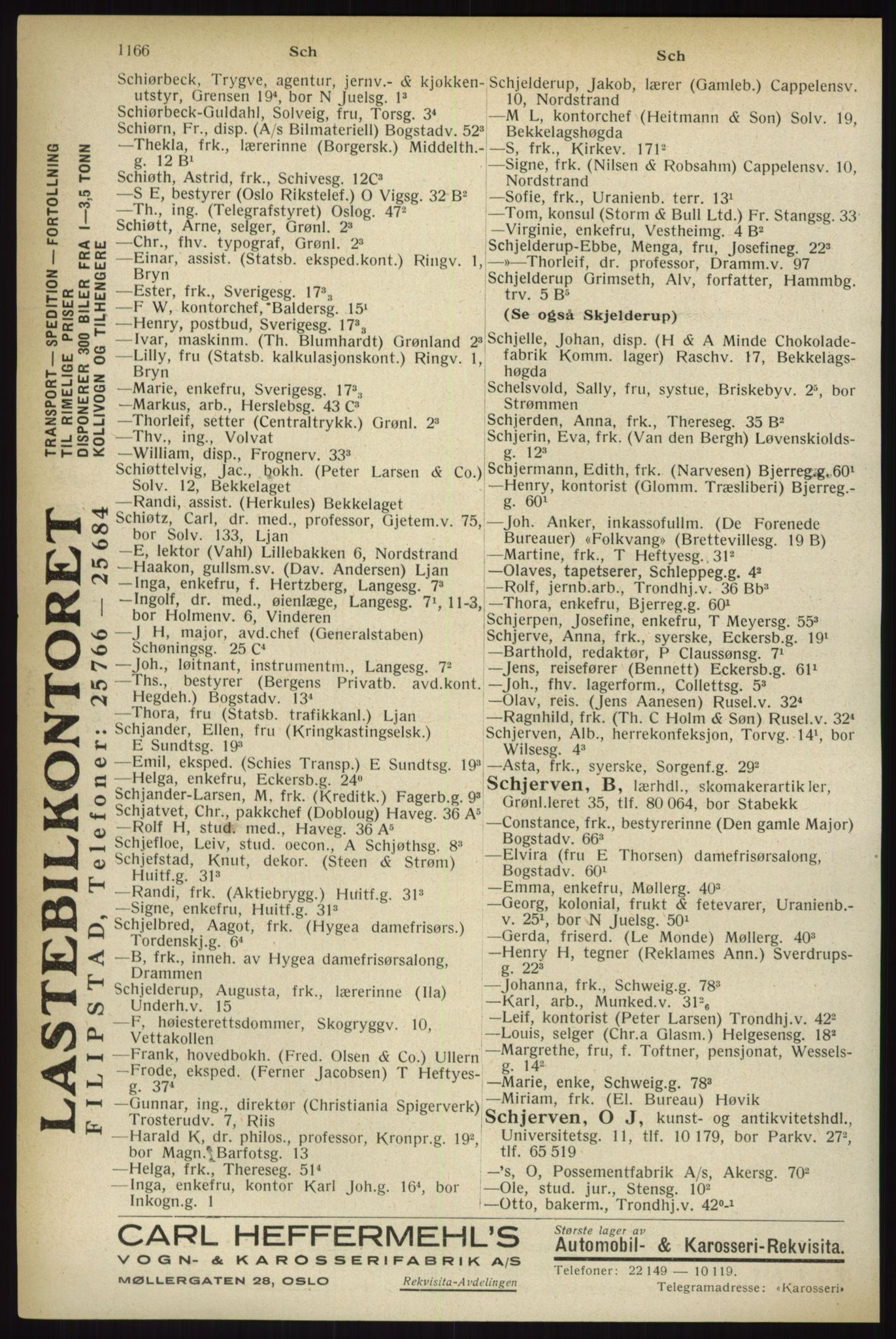 Kristiania/Oslo adressebok, PUBL/-, 1933, s. 1166