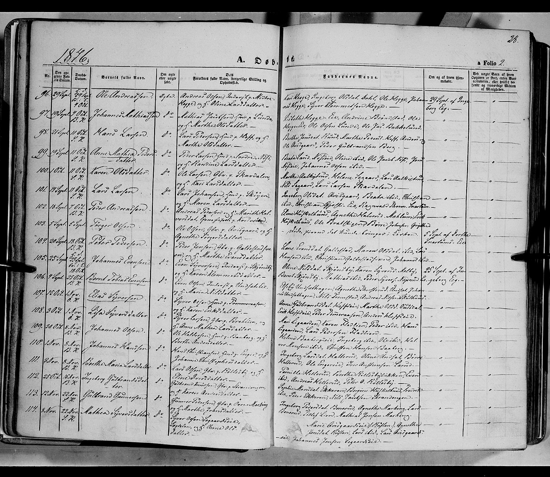 Biri prestekontor, AV/SAH-PREST-096/H/Ha/Haa/L0005: Ministerialbok nr. 5, 1843-1854, s. 28
