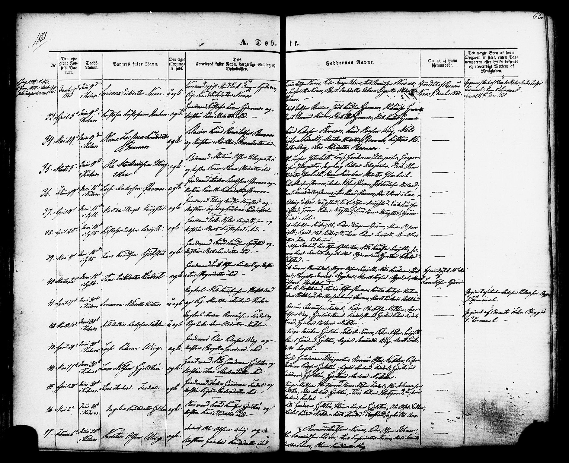 Ministerialprotokoller, klokkerbøker og fødselsregistre - Møre og Romsdal, AV/SAT-A-1454/539/L0529: Ministerialbok nr. 539A02, 1848-1872, s. 63