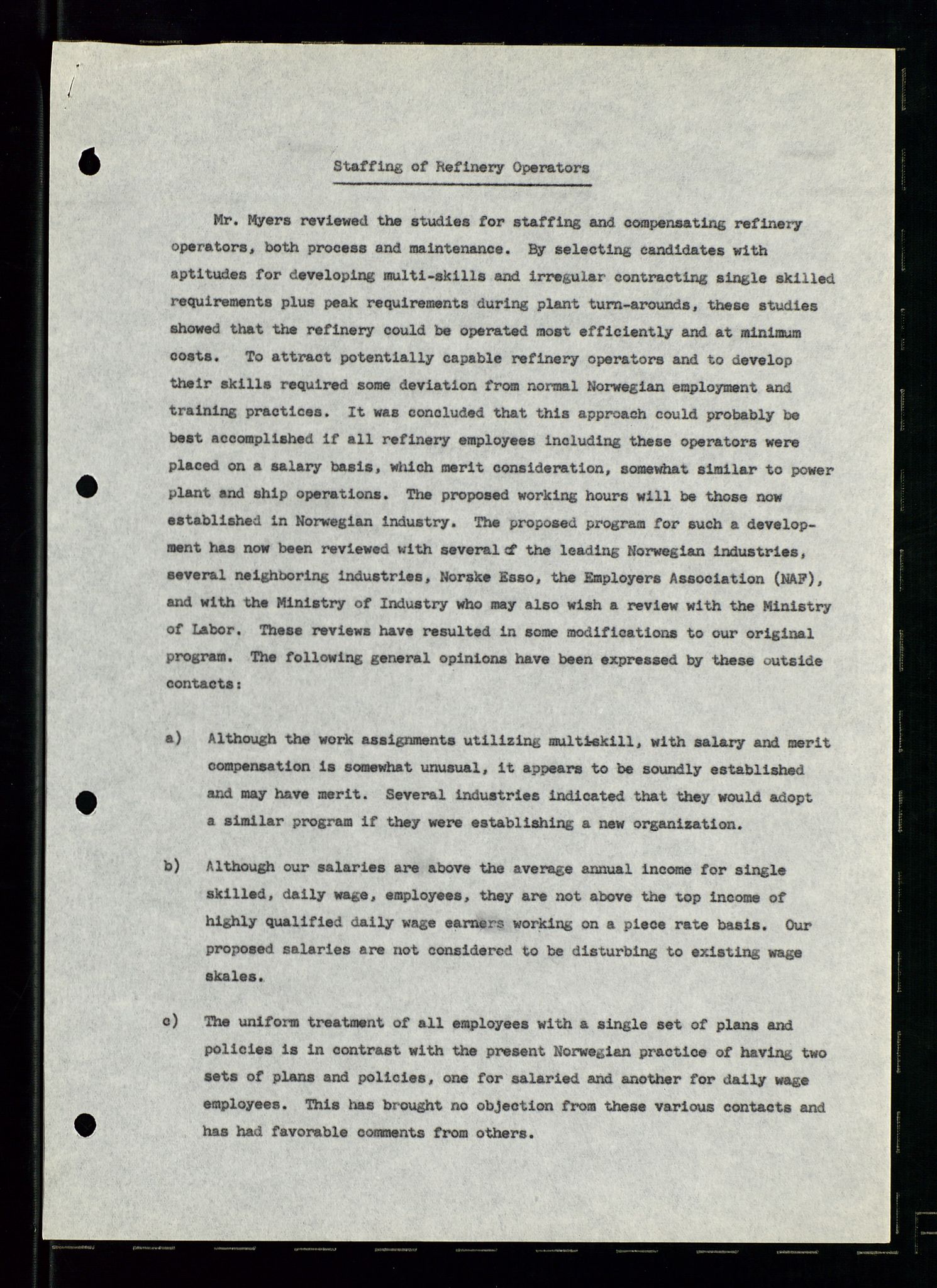 PA 1537 - A/S Essoraffineriet Norge, AV/SAST-A-101957/A/Aa/L0002/0001: Styremøter / Shareholder meetings, Board meeting minutes, 1957-1961, s. 94