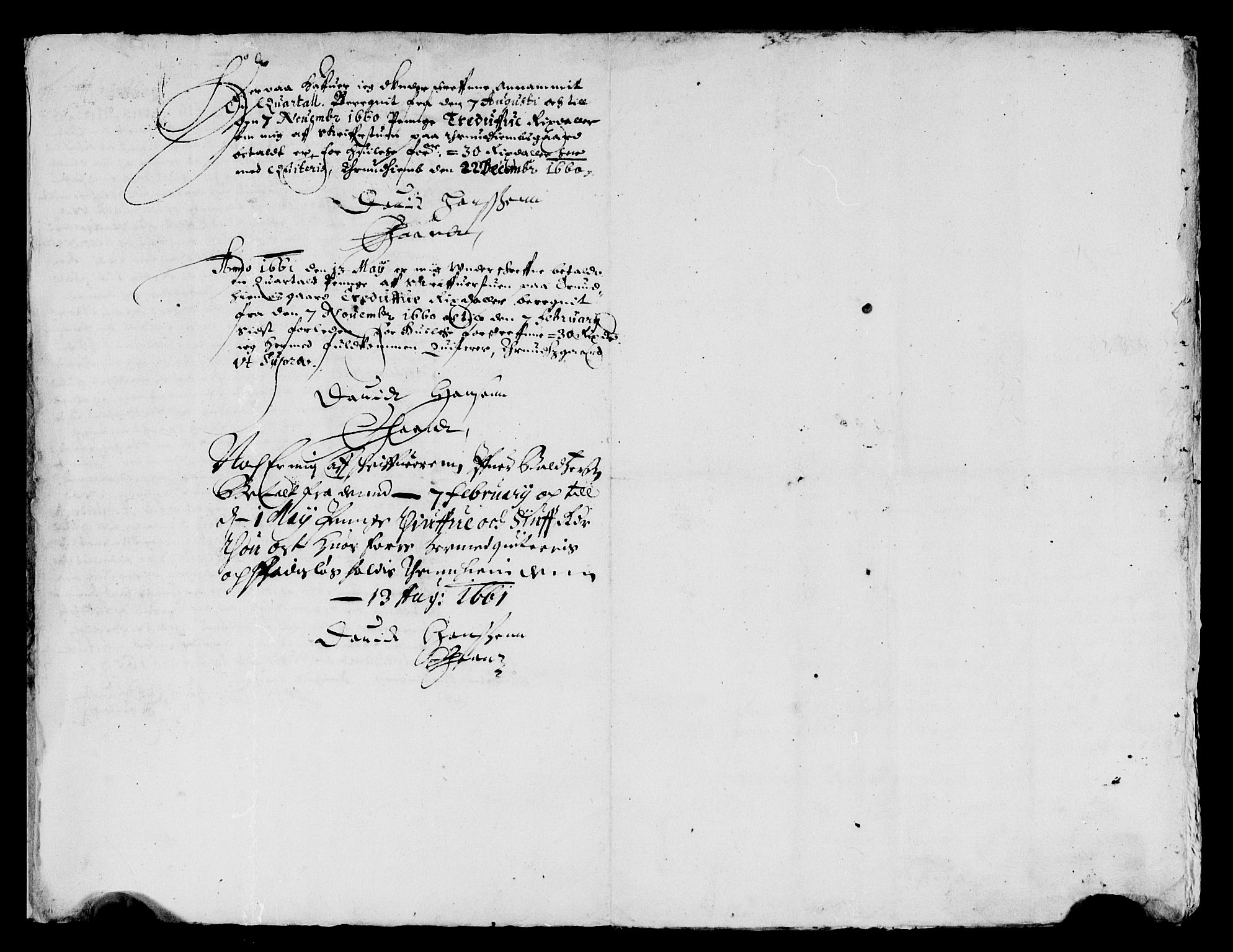 Rentekammeret inntil 1814, Reviderte regnskaper, Lensregnskaper, AV/RA-EA-5023/R/Rb/Rbw/L0145: Trondheim len, 1660-1662