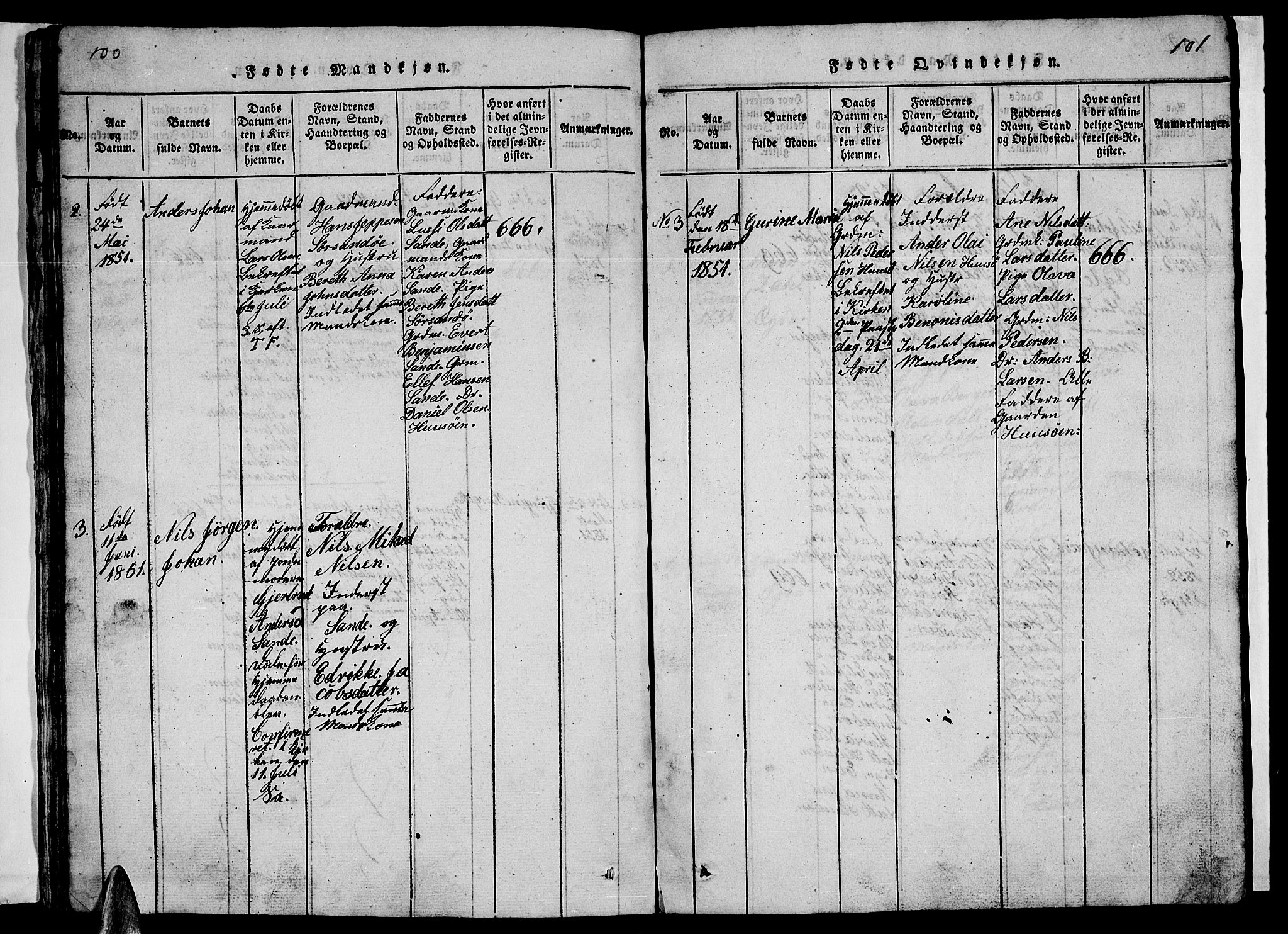 Ministerialprotokoller, klokkerbøker og fødselsregistre - Nordland, SAT/A-1459/840/L0581: Klokkerbok nr. 840C01, 1820-1873, s. 100-101