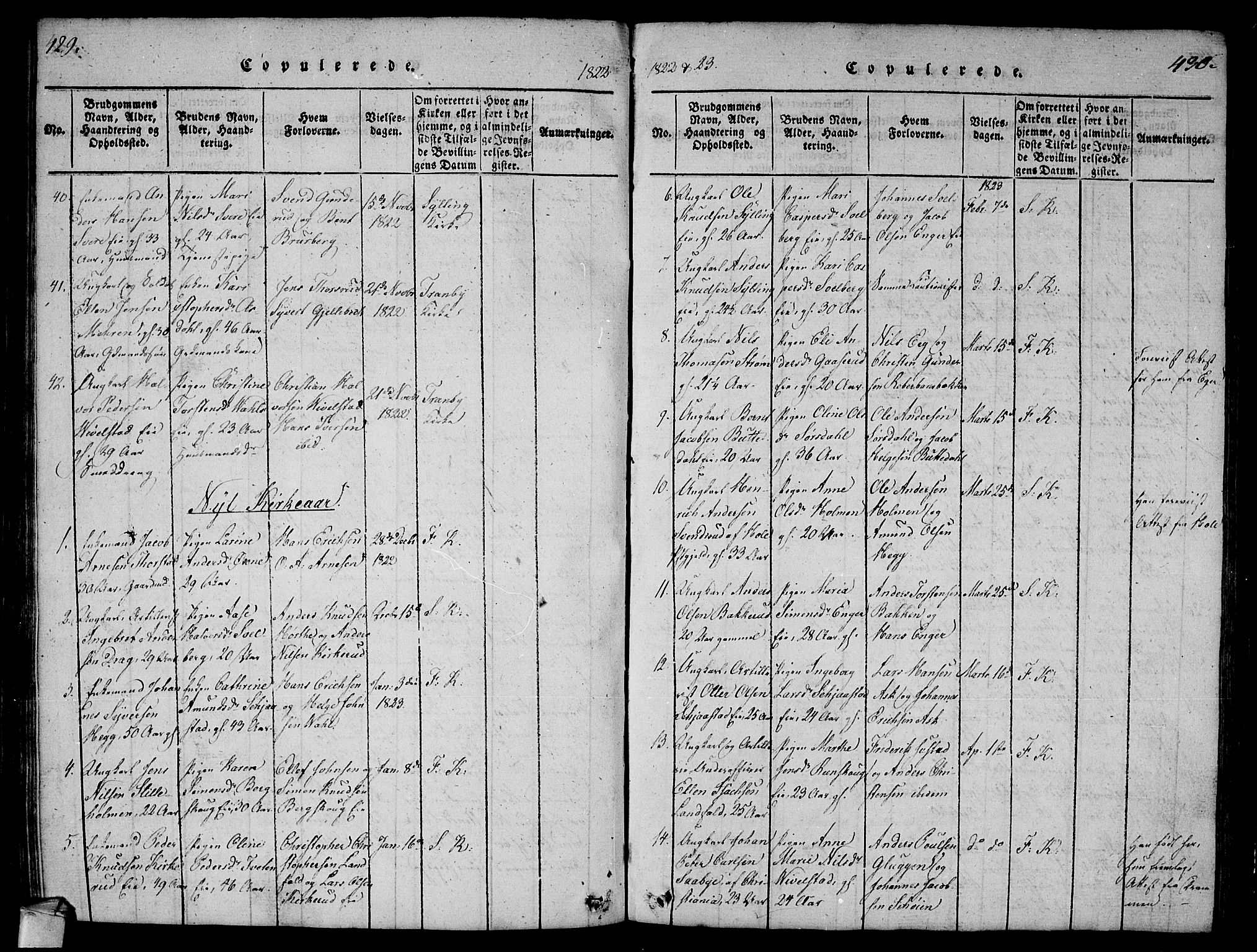 Lier kirkebøker, AV/SAKO-A-230/G/Ga/L0001: Klokkerbok nr. I 1, 1813-1824, s. 429-430