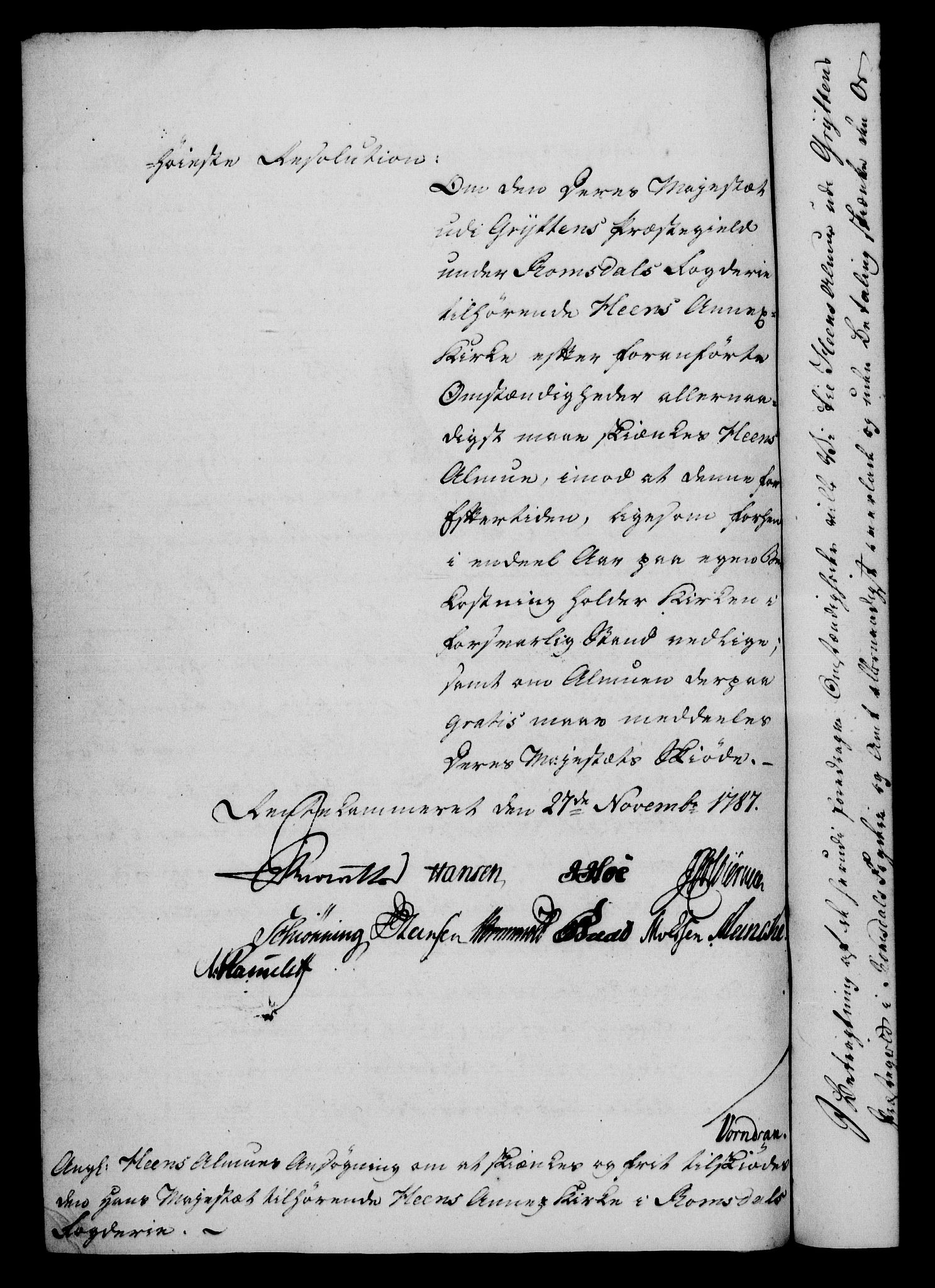 Rentekammeret, Kammerkanselliet, RA/EA-3111/G/Gf/Gfa/L0069: Norsk relasjons- og resolusjonsprotokoll (merket RK 52.69), 1787, s. 1157